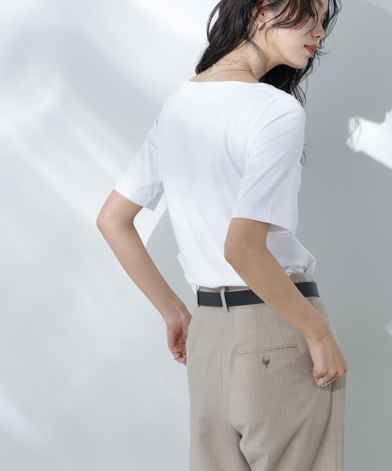 Anti Soaked(R) 汗染み防止ボートネックTシャツ 6695124303