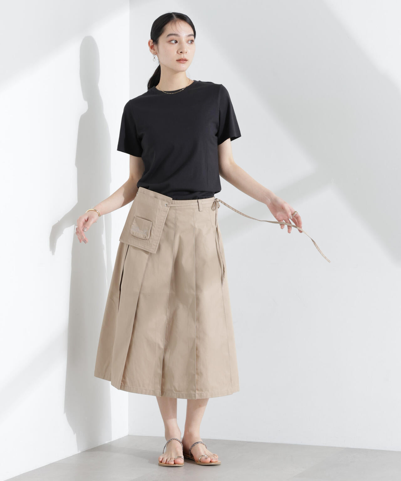 BAUM UND PFERDGARTEN/Heavy Cotton プリーツスカート 6715130009