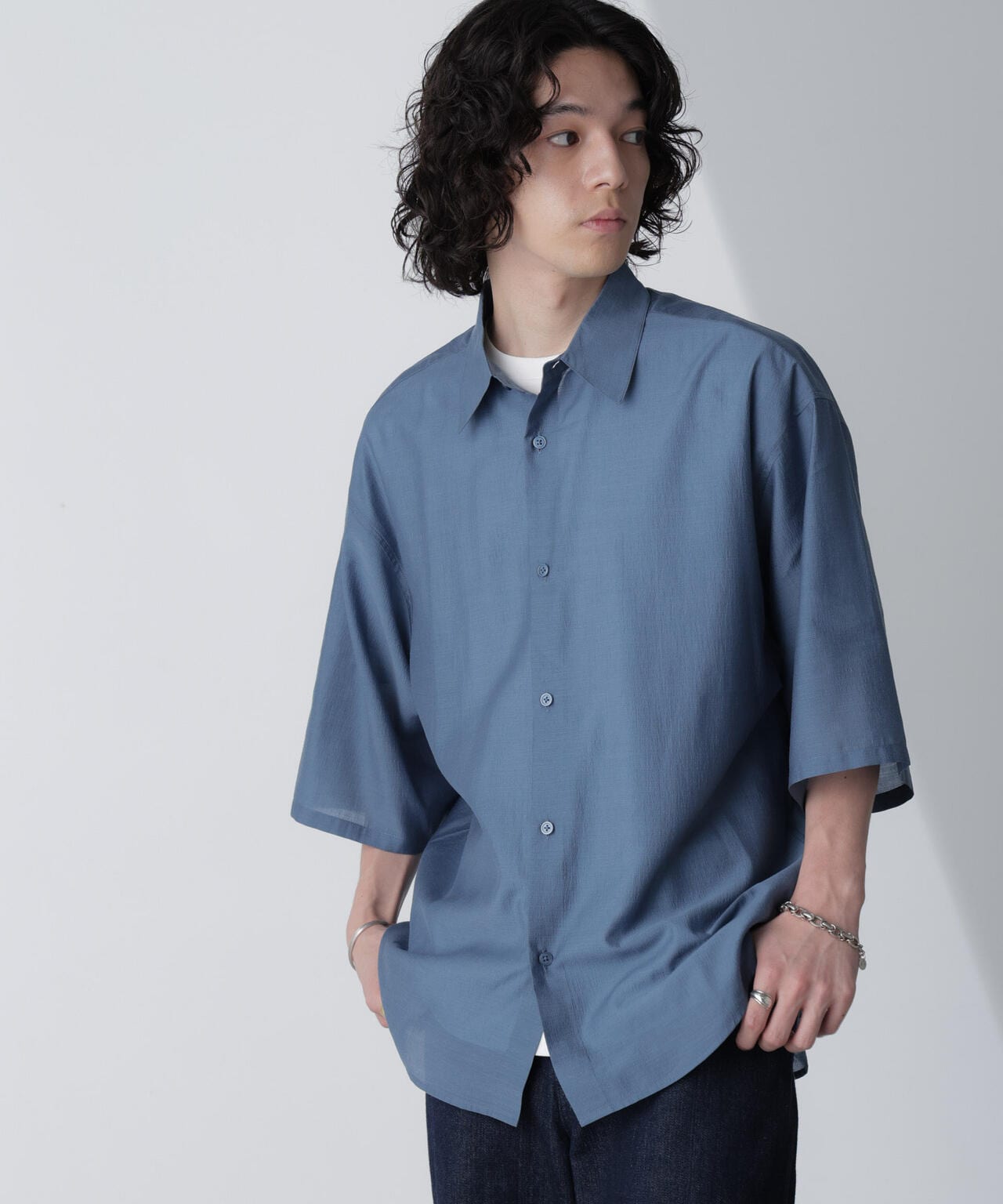 リラックスシアーシャツ 半袖 6724121231