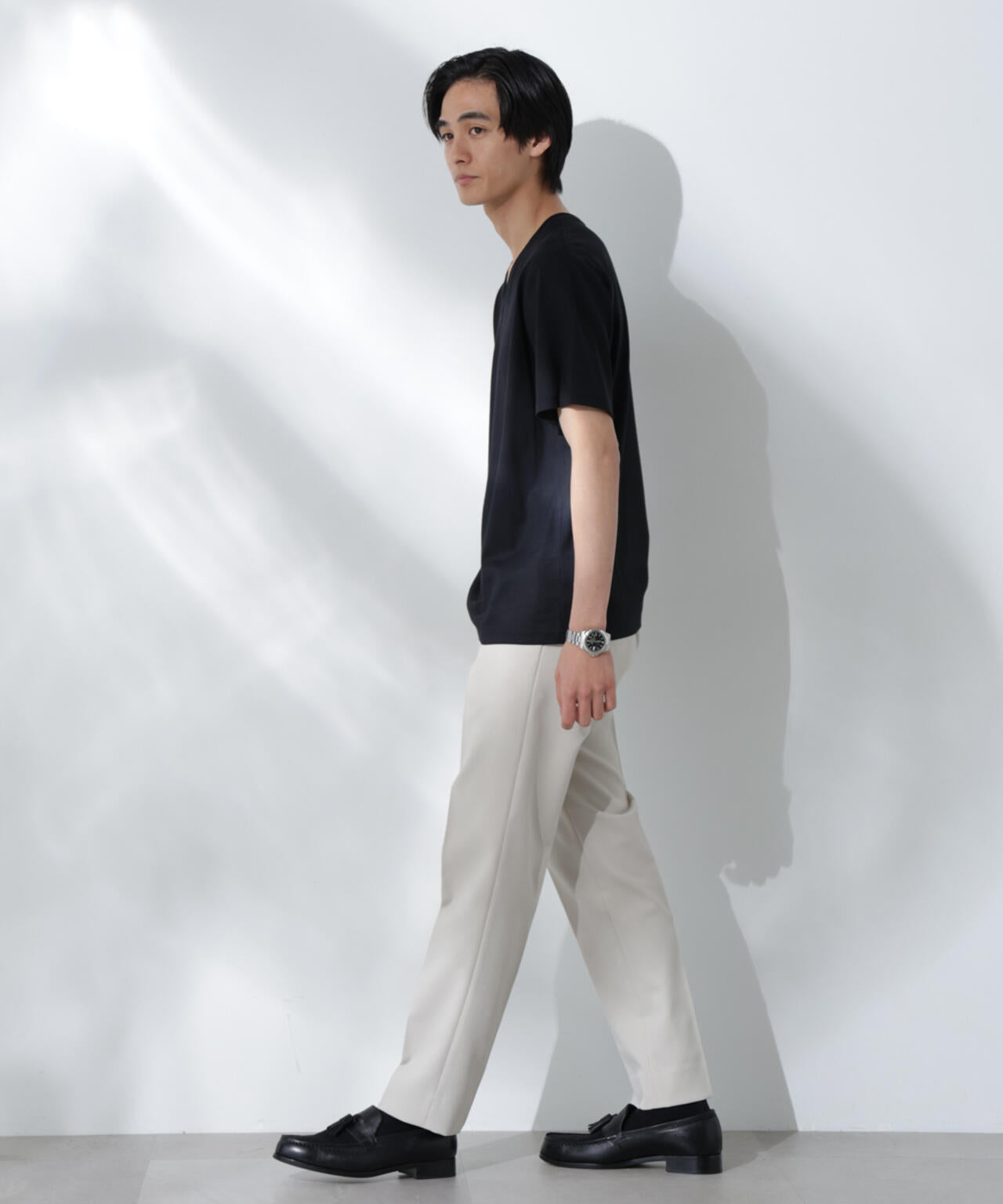 WEB限定/Anti Soaked(R) 汗染み防止 Vネック レギュラーシルエットTシャツ 6685124206