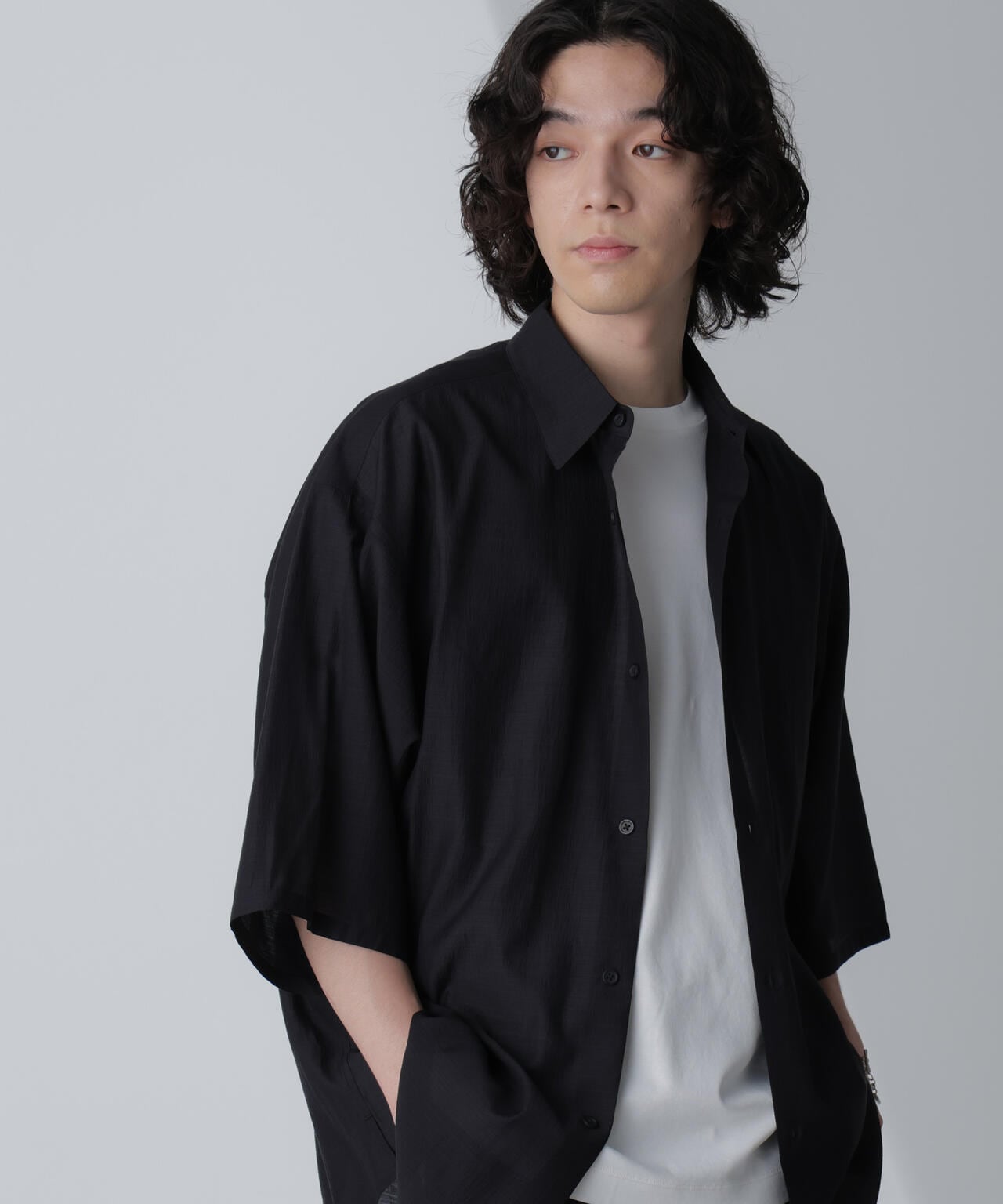 リラックスシアーシャツ 半袖 6724121231