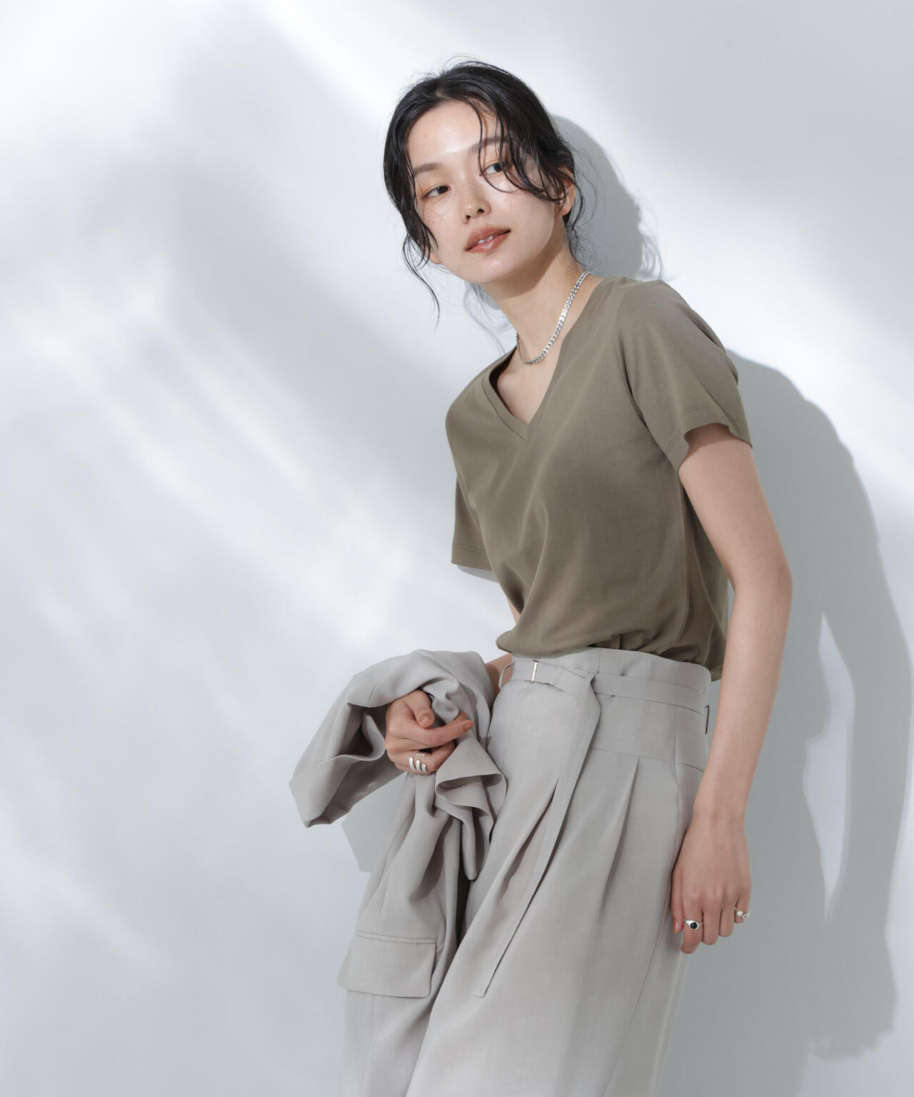 Anti Soaked(R) 汗染み防止VネックTシャツ 6695124301