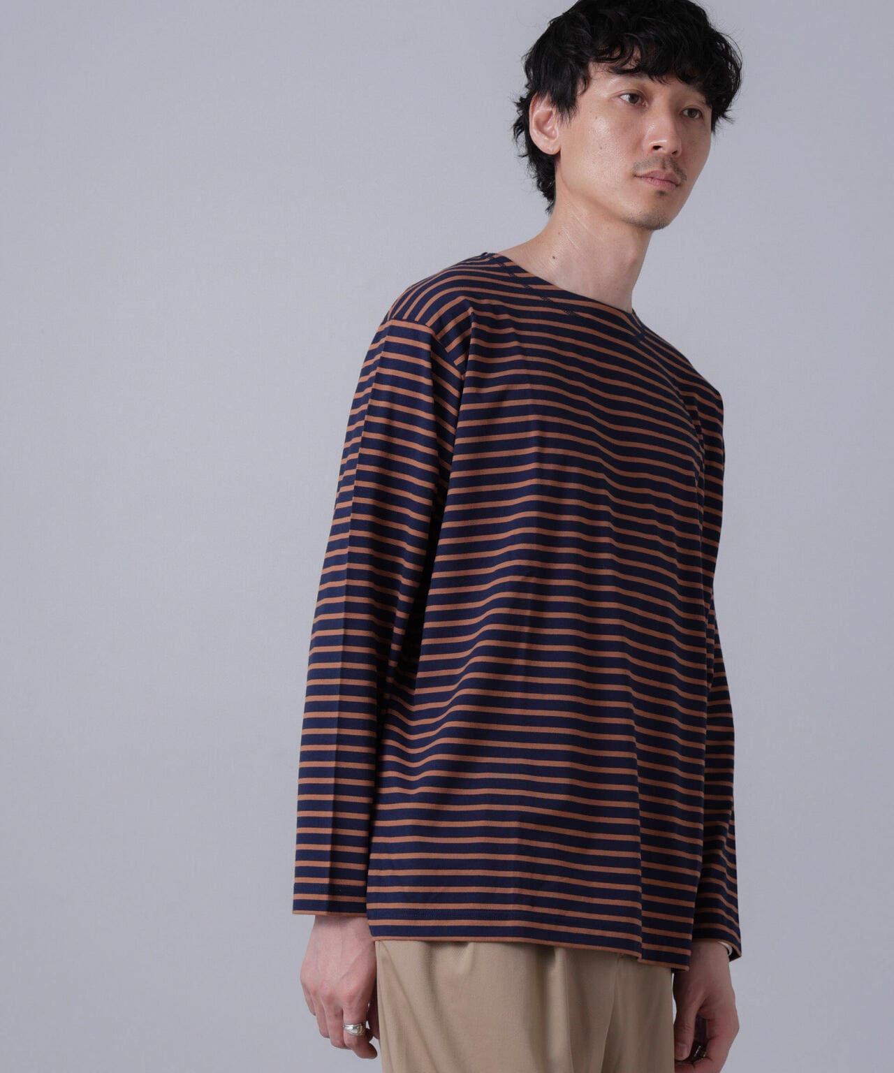 「NJ/CLUB」HOMESTOCKボーダーボートネックTシャツ 6684223201