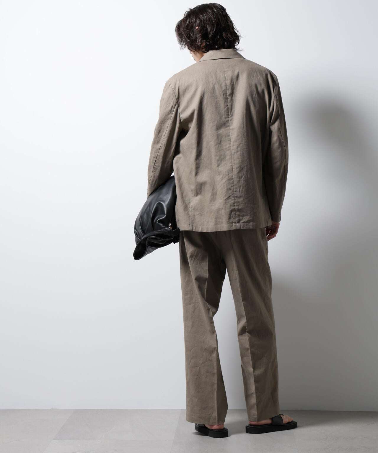 「BELGIUM LINEN FABRICS」リネンコットンストレートパンツ(セットアップ可) 6685127221