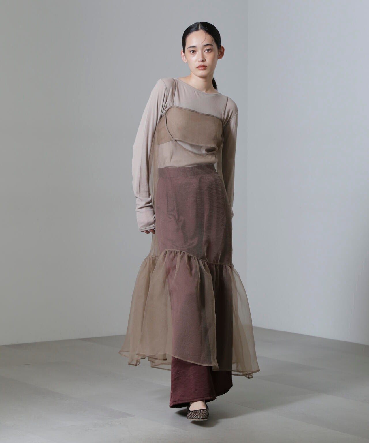 ESTHE/Cut-Out Organza Dress 6714219021