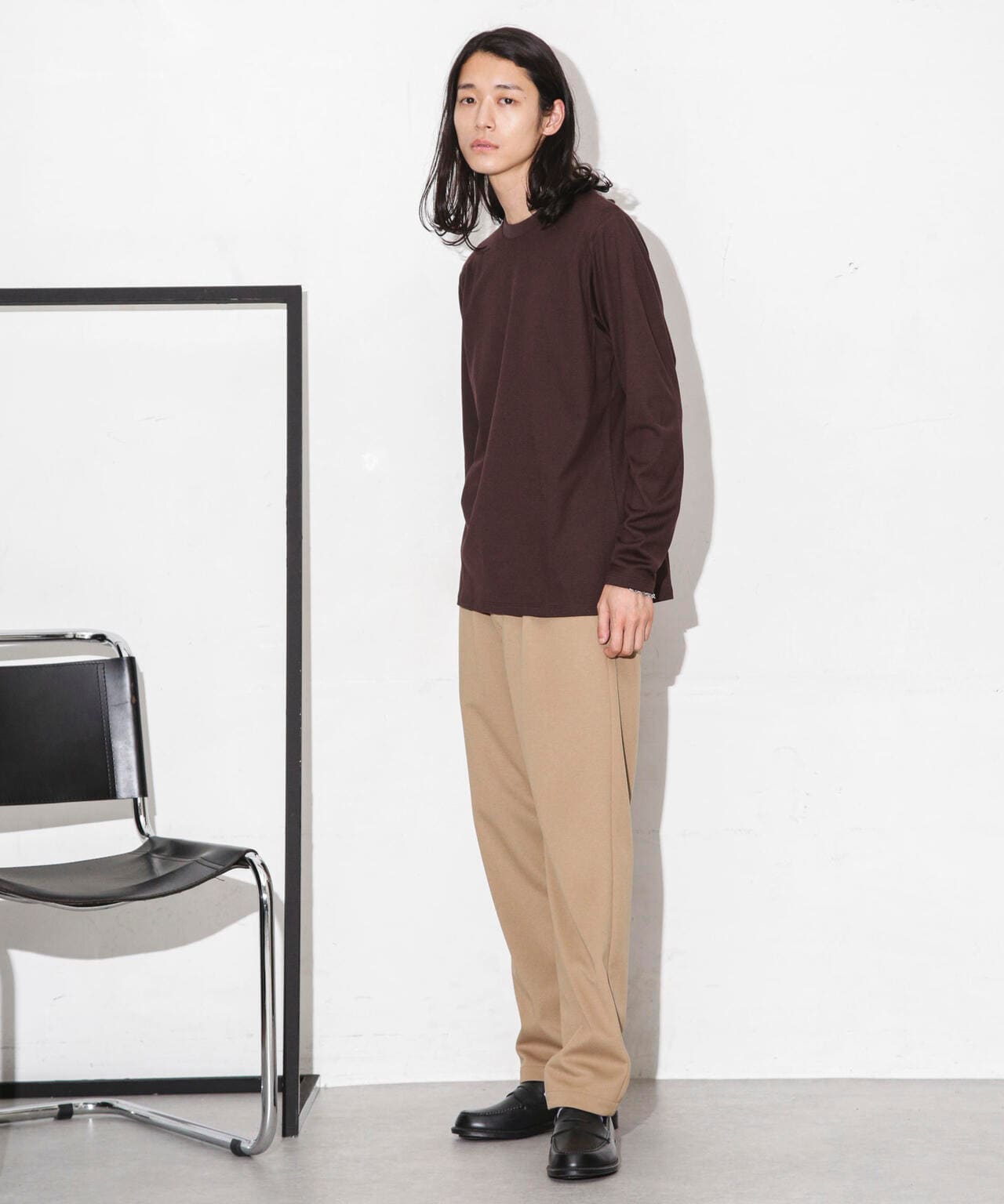 Anti Soaked 汗染み防止 クルーネックTシャツ長袖 6684123208