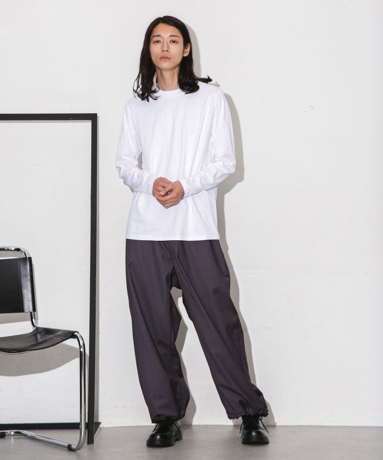 Anti Soaked 汗染み防止 クルーネックTシャツ長袖 6684123208