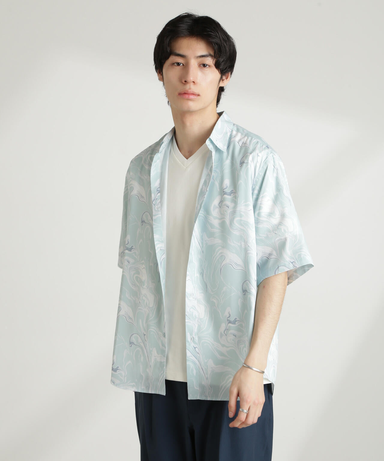 マーブルパターンシャツ 半袖 6725121223