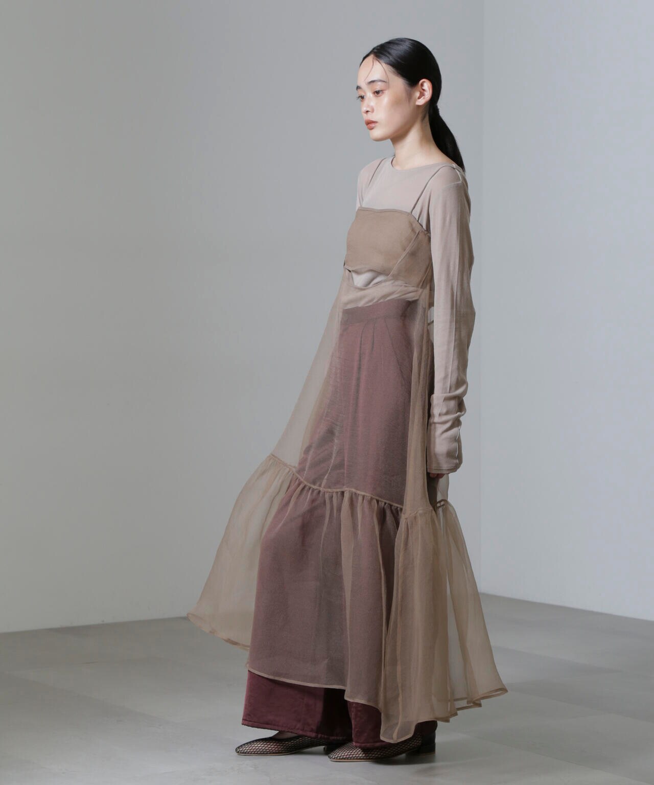 ESTHE/Cut-Out Organza Dress 6714219021