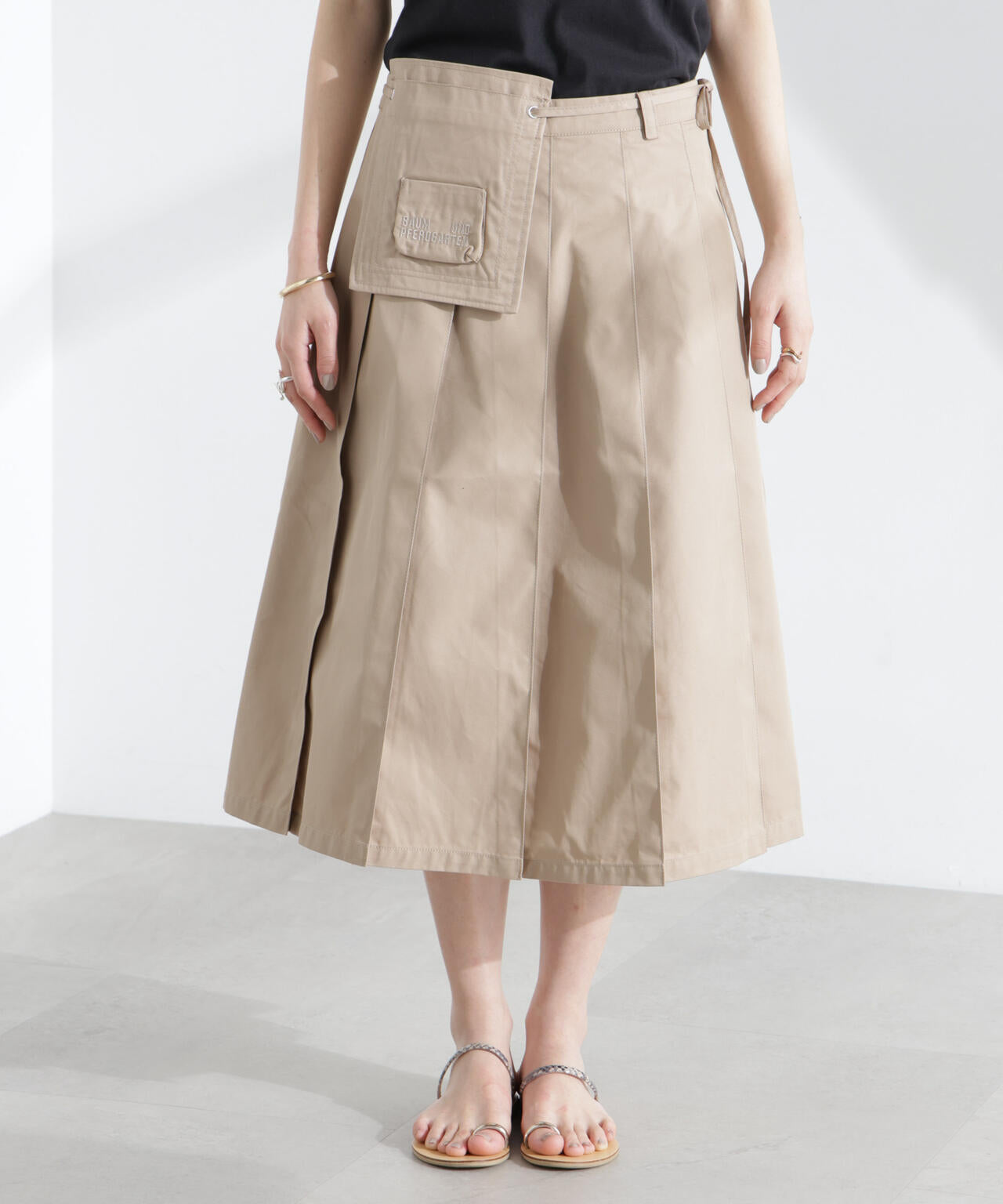 BAUM UND PFERDGARTEN/Heavy Cotton プリーツスカート 6715130009