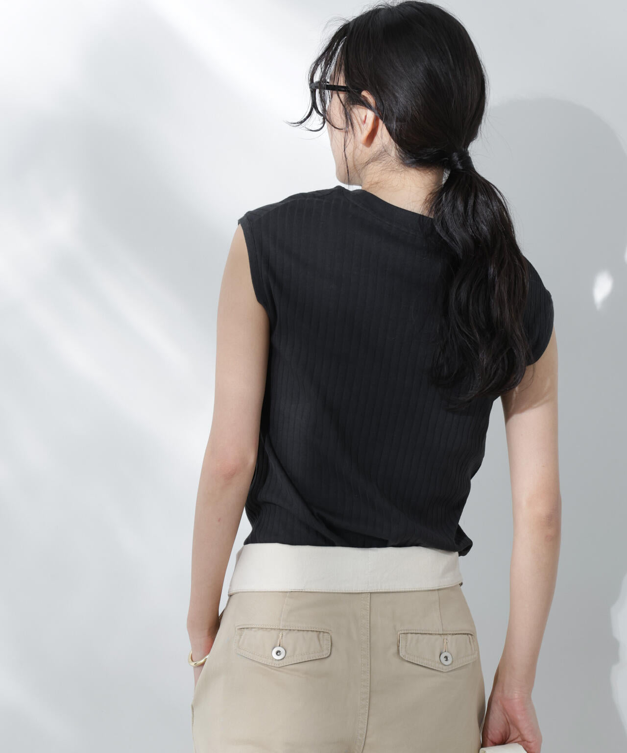 Anti Soaked(R) 汗染み防止リブノースリーブTシャツ(セットアップ可) 6695124305