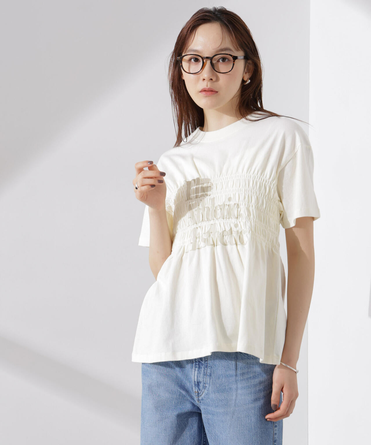 RUSSELL ATHLETIC/別注 Jersey Shirring T 6715124035