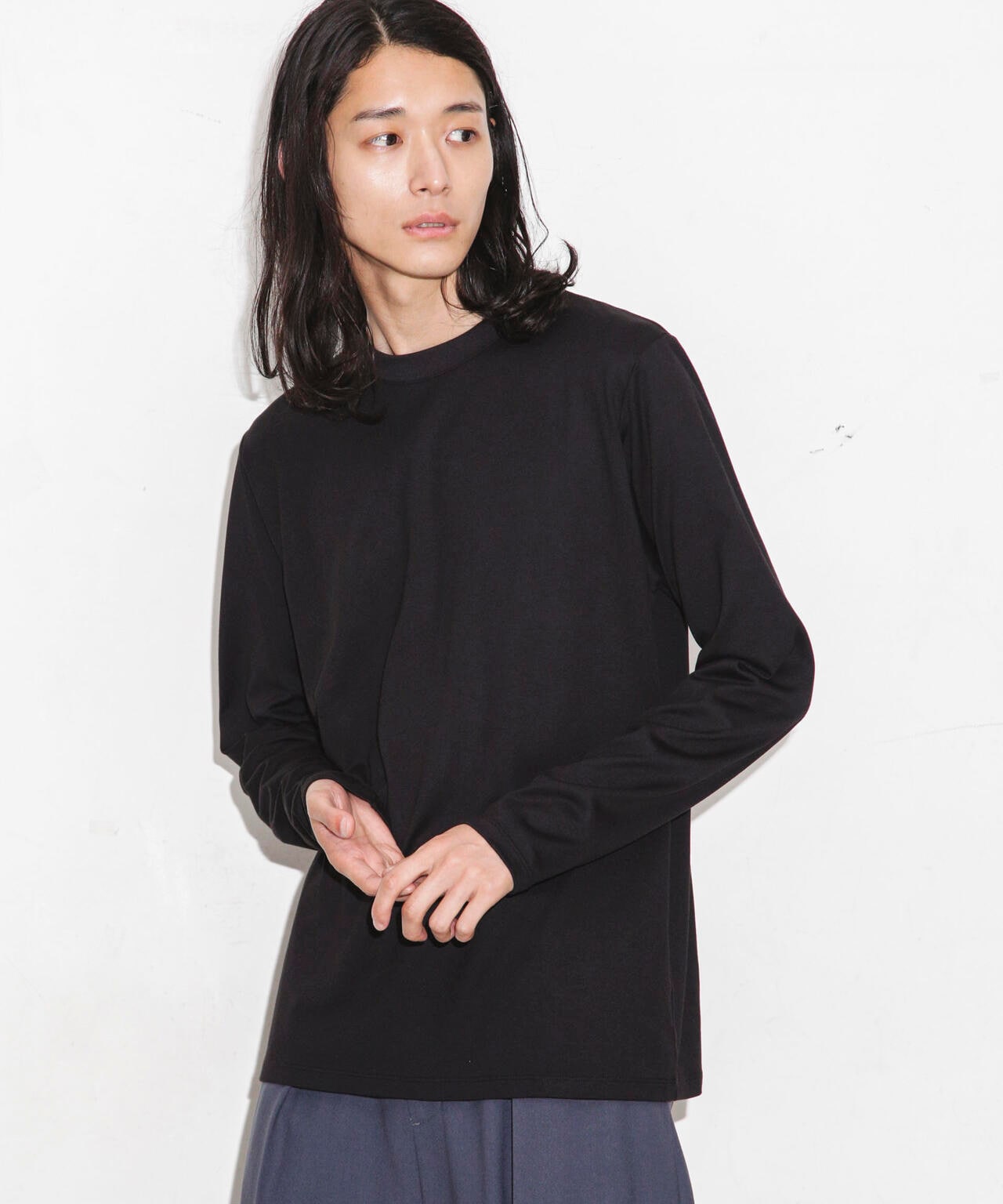 Anti Soaked 汗染み防止 クルーネックTシャツ長袖 6684123208