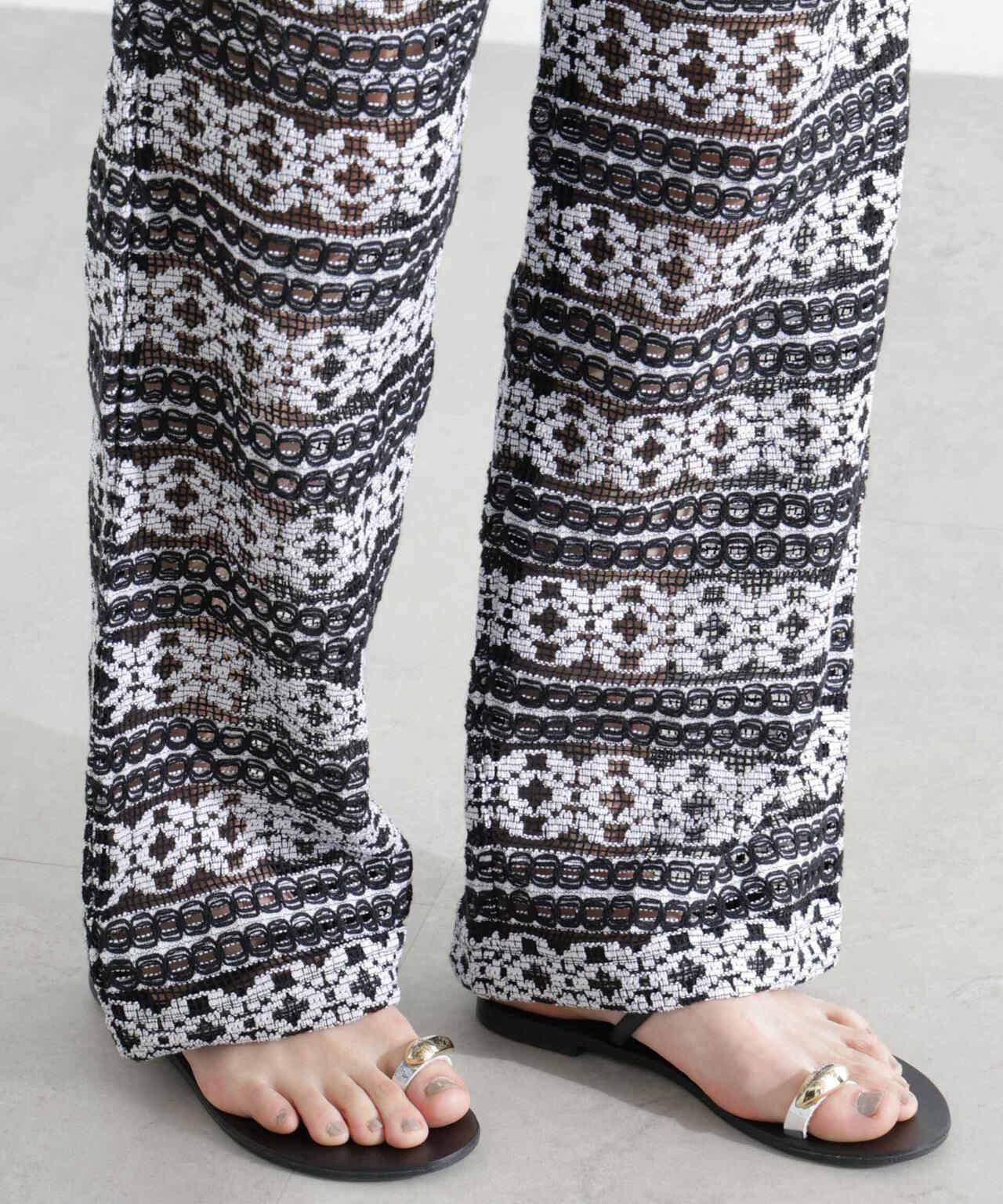 Sara mallika/COTTON BORDER LACE PANTS 6715127046