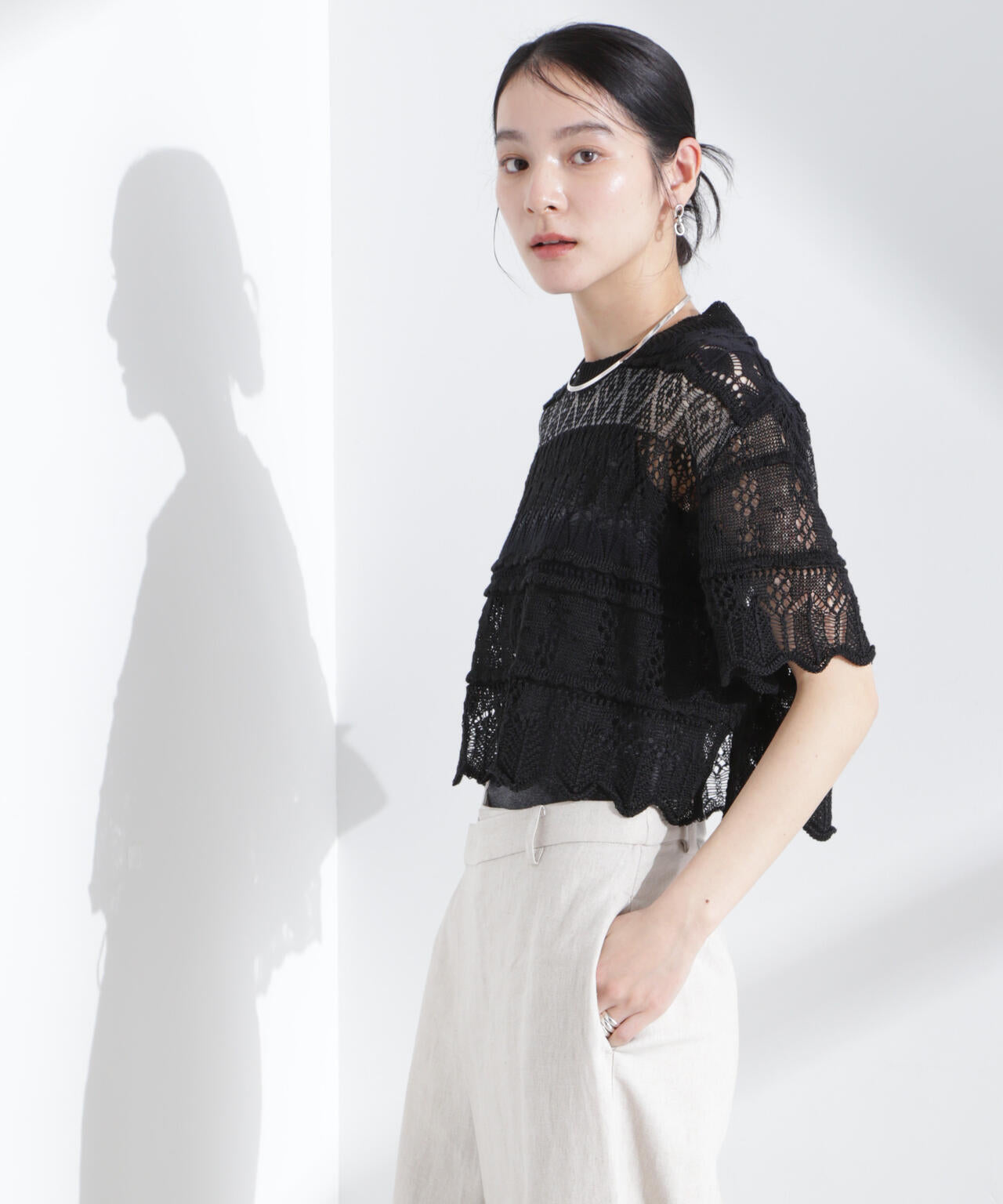 ODAKHA/crazy lace short knit 6715122026