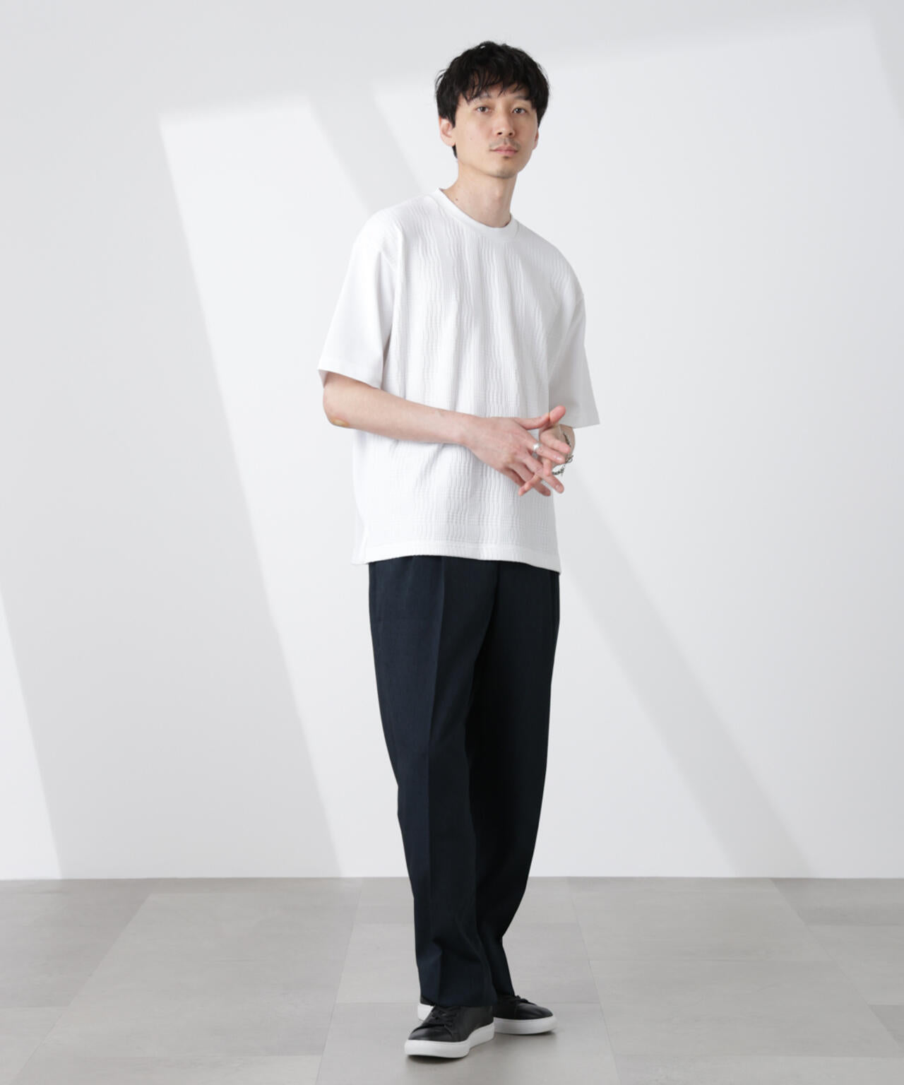 テックリネンリラックスタックテーパードパンツ 6725127217