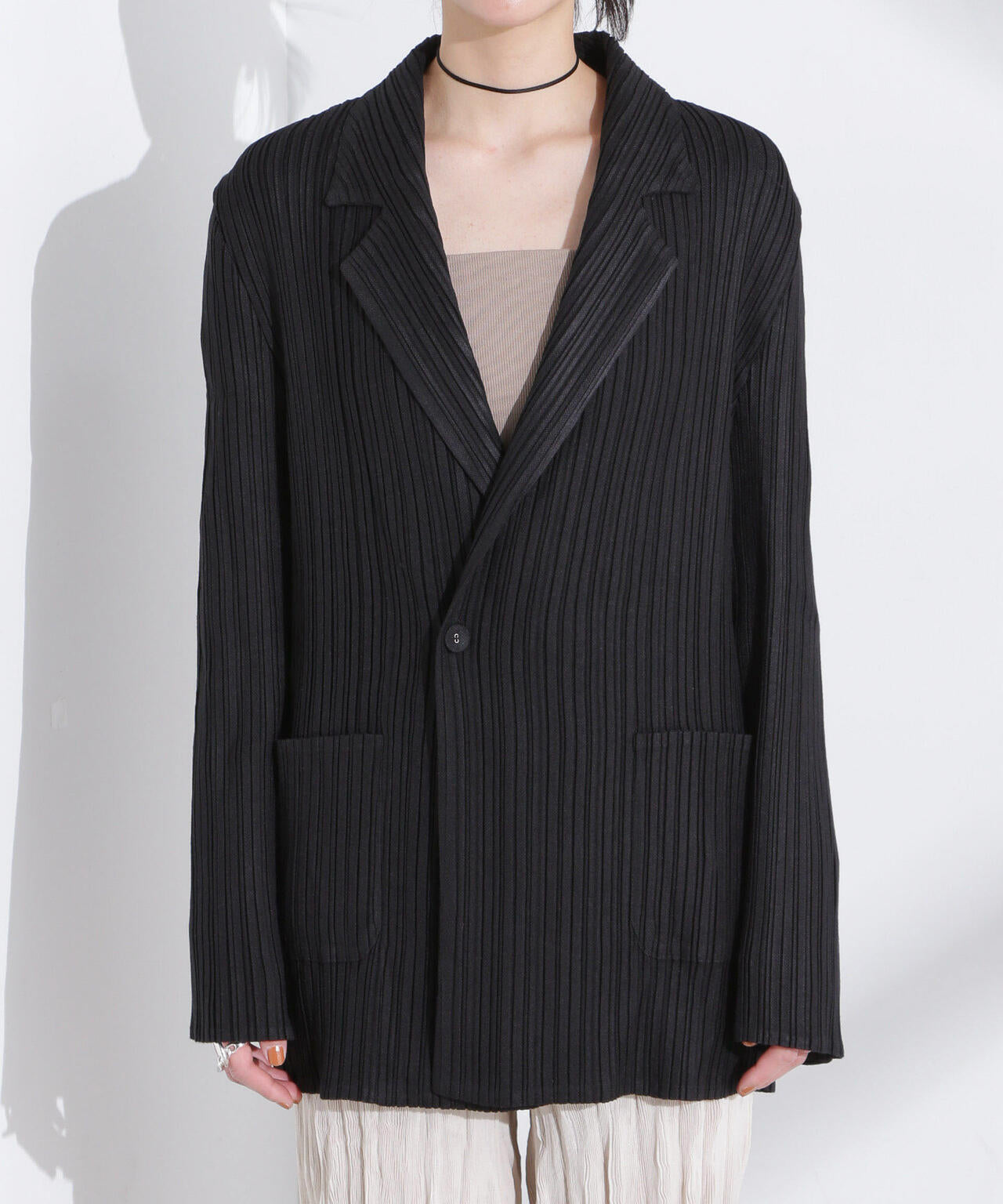 Gongdid Design/Cotton pleated blazer(セットアップ可) 6715116008