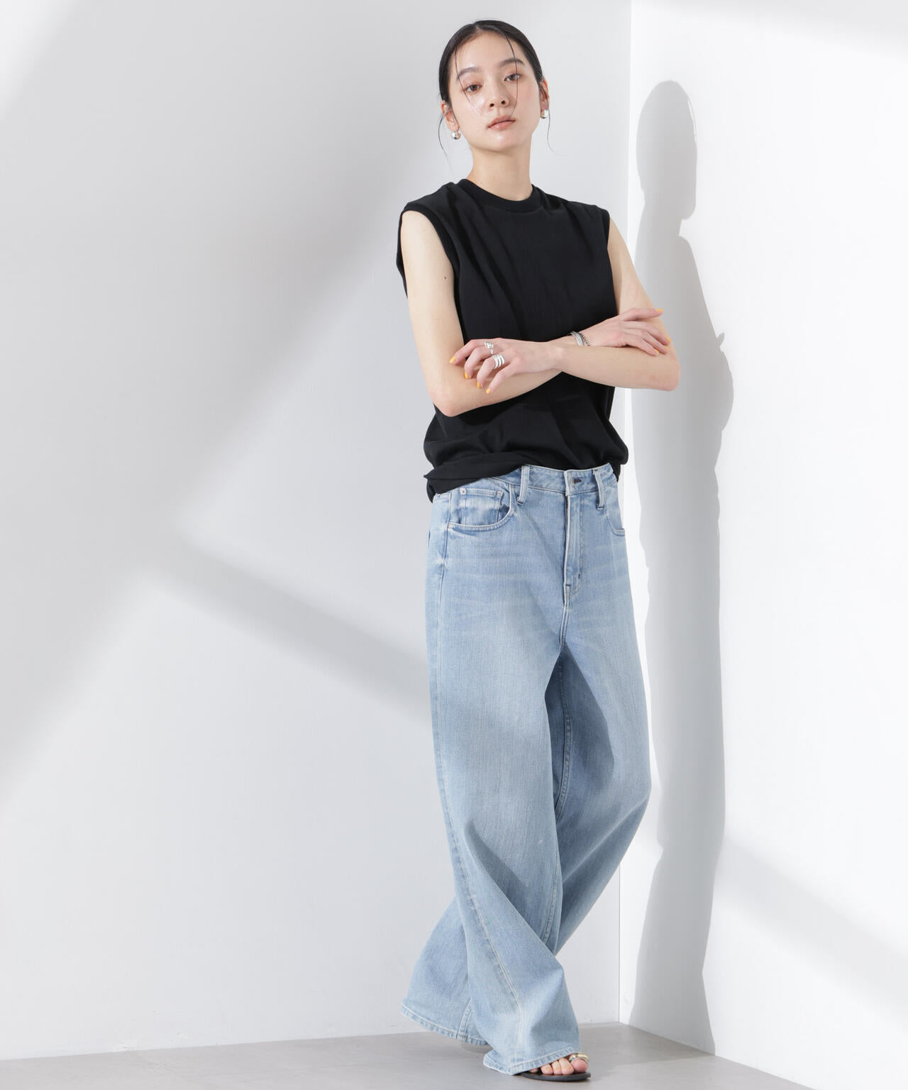 Hanes/1P T-SHIRTS KURO スリーブレスTシャツ 6715124013