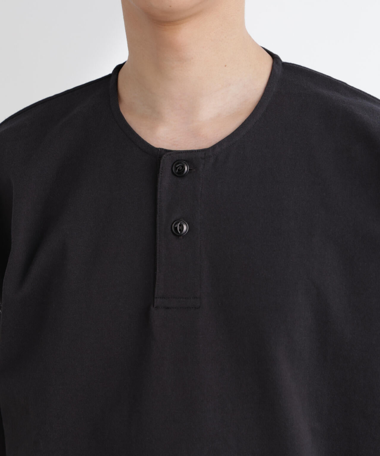 ヘビーオンスワイドヘンリーネックTシャツ 半袖 6725124227