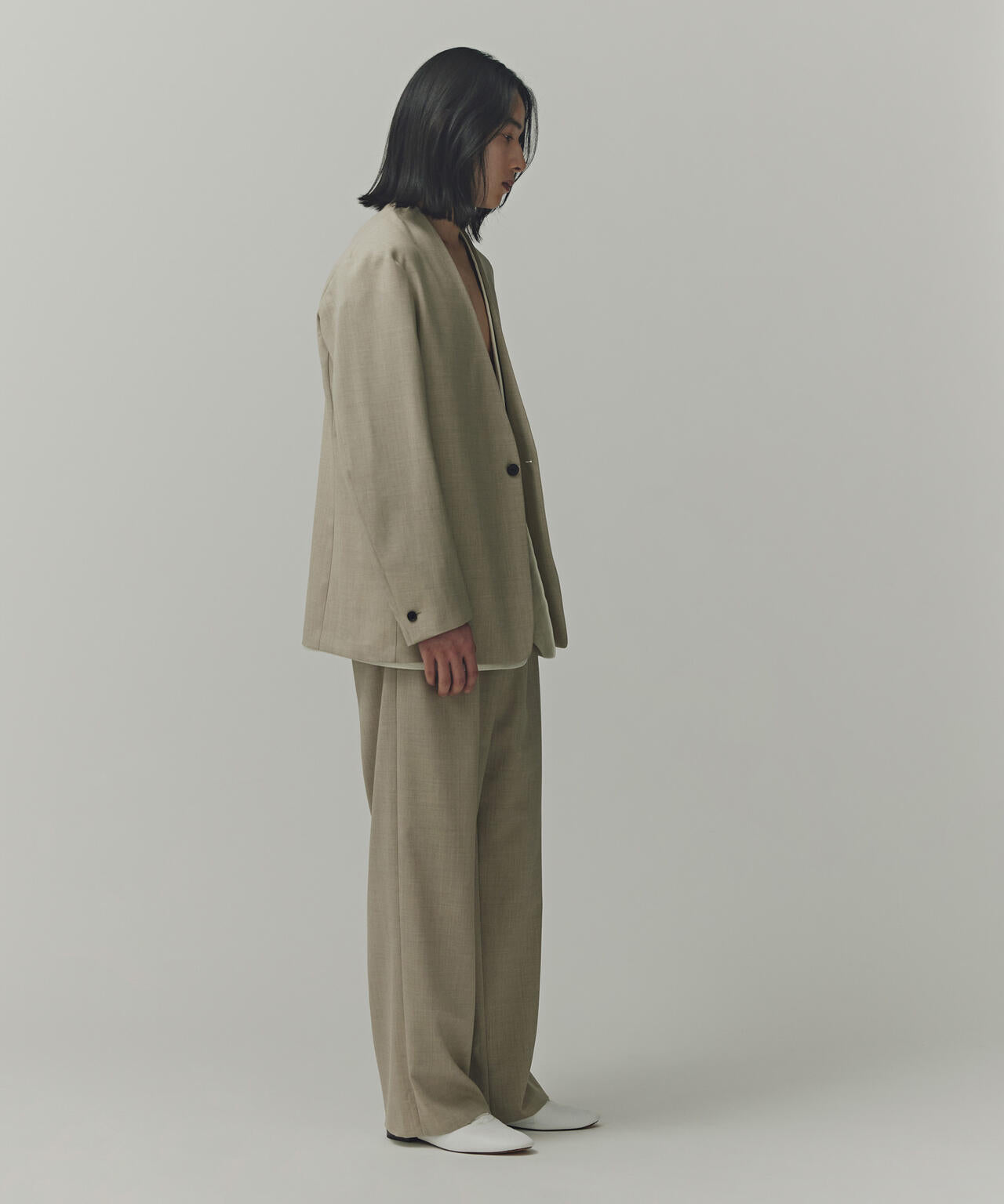 AB.ハイツイストウールトロジレカラーオーバージャケット(セットアップ可) 6684116206