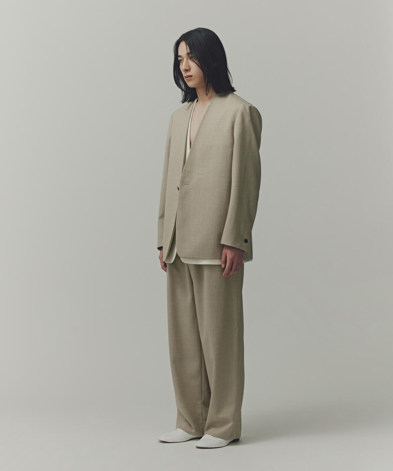 AB.ハイツイストウールトロジレカラーオーバージャケット(セットアップ可) 6684116206