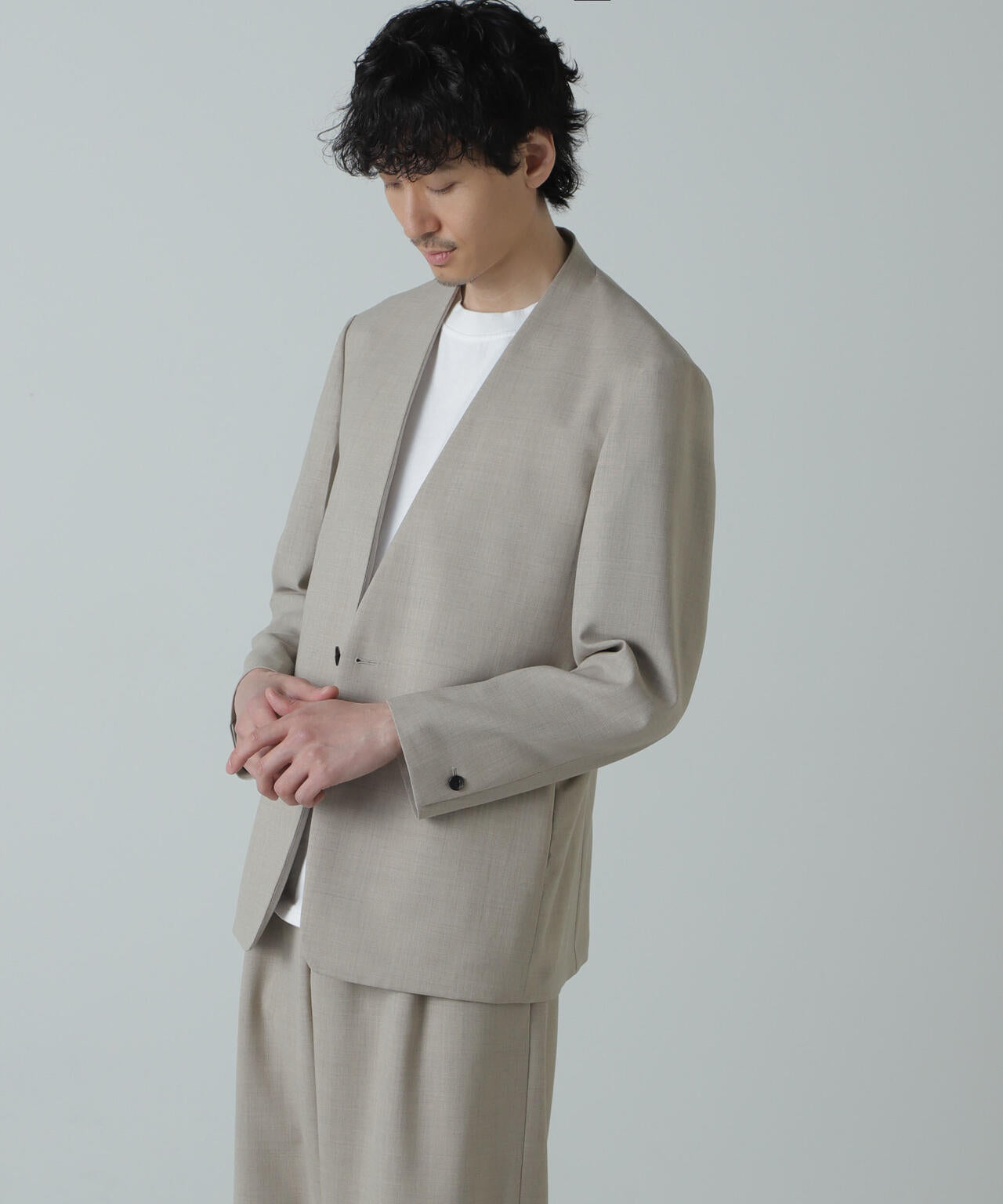 AB.ハイツイストウールトロジレカラーオーバージャケット(セットアップ可) 6684116206