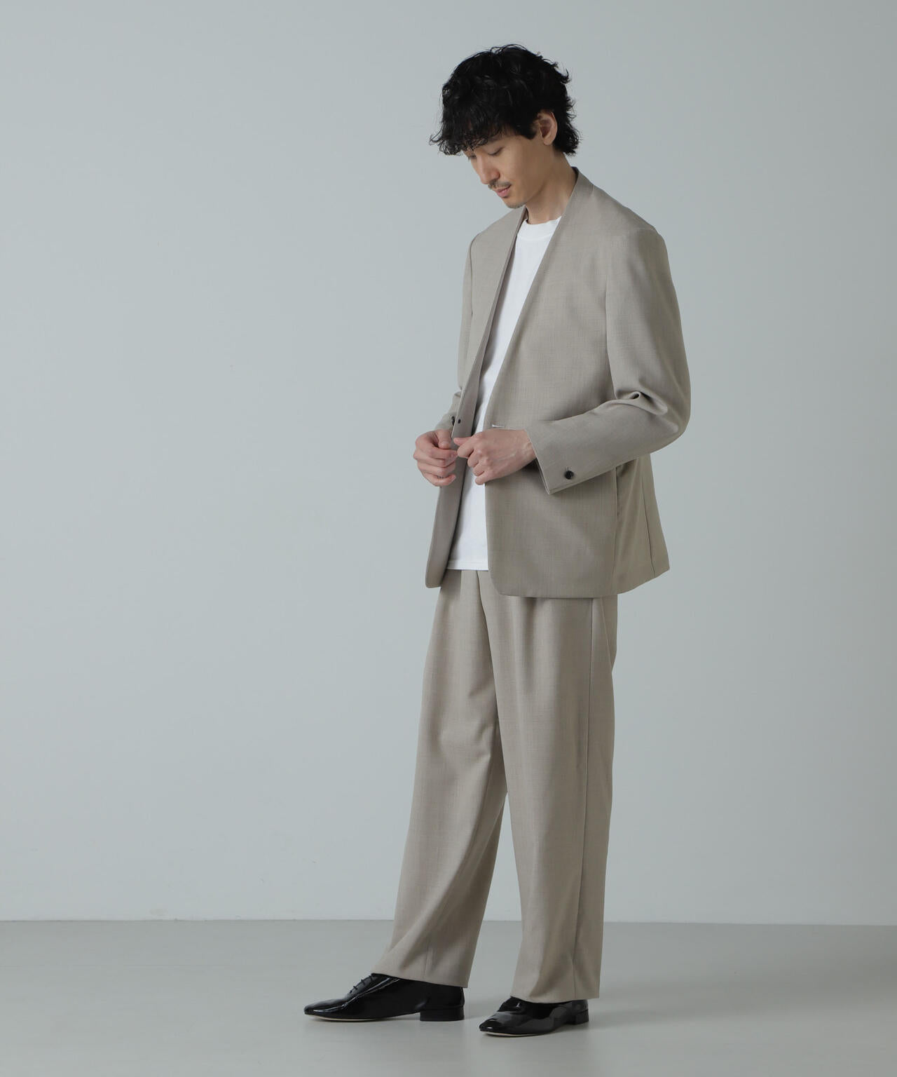 AB.ハイツイストウールトロジレカラーオーバージャケット(セットアップ可) 6684116206