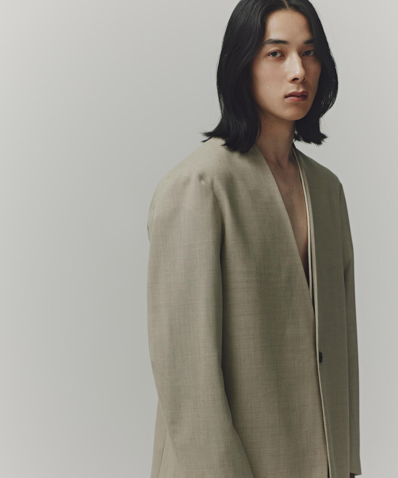 AB.ハイツイストウールトロジレカラーオーバージャケット(セットアップ可) 6684116206