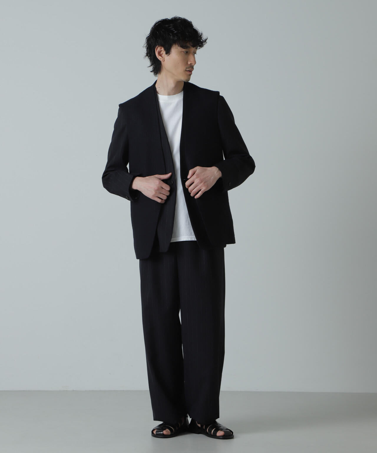 AB.ハイツイストウールトロジレカラーオーバージャケット(セットアップ可) 6684116206