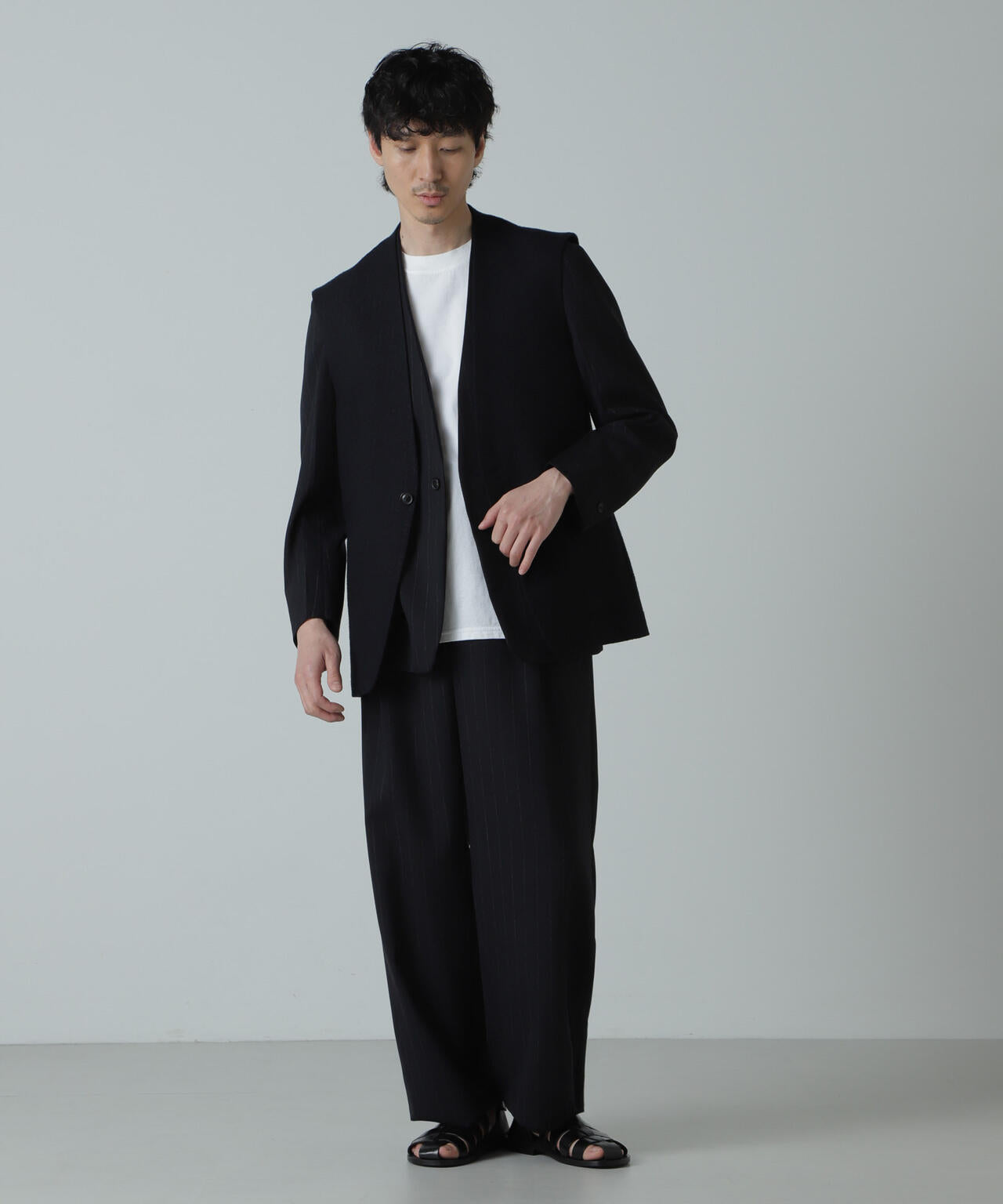 AB.ハイツイストウールトロジレカラーオーバージャケット(セットアップ可) 6684116206