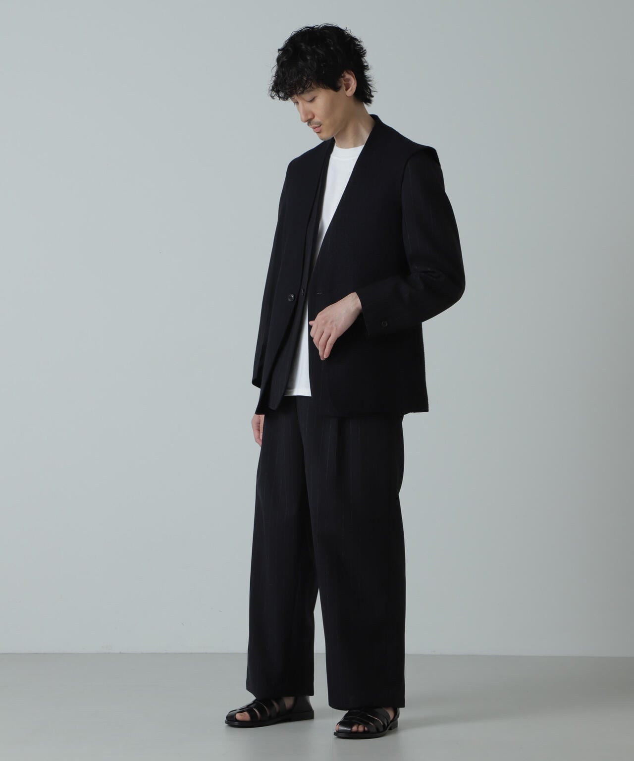 AB.ハイツイストウールトロジレカラーオーバージャケット(セットアップ可) 6684116206