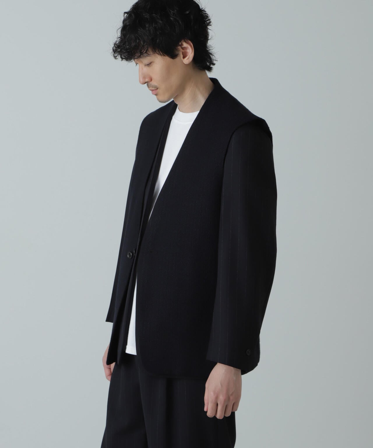 AB.ハイツイストウールトロジレカラーオーバージャケット(セットアップ可) 6684116206