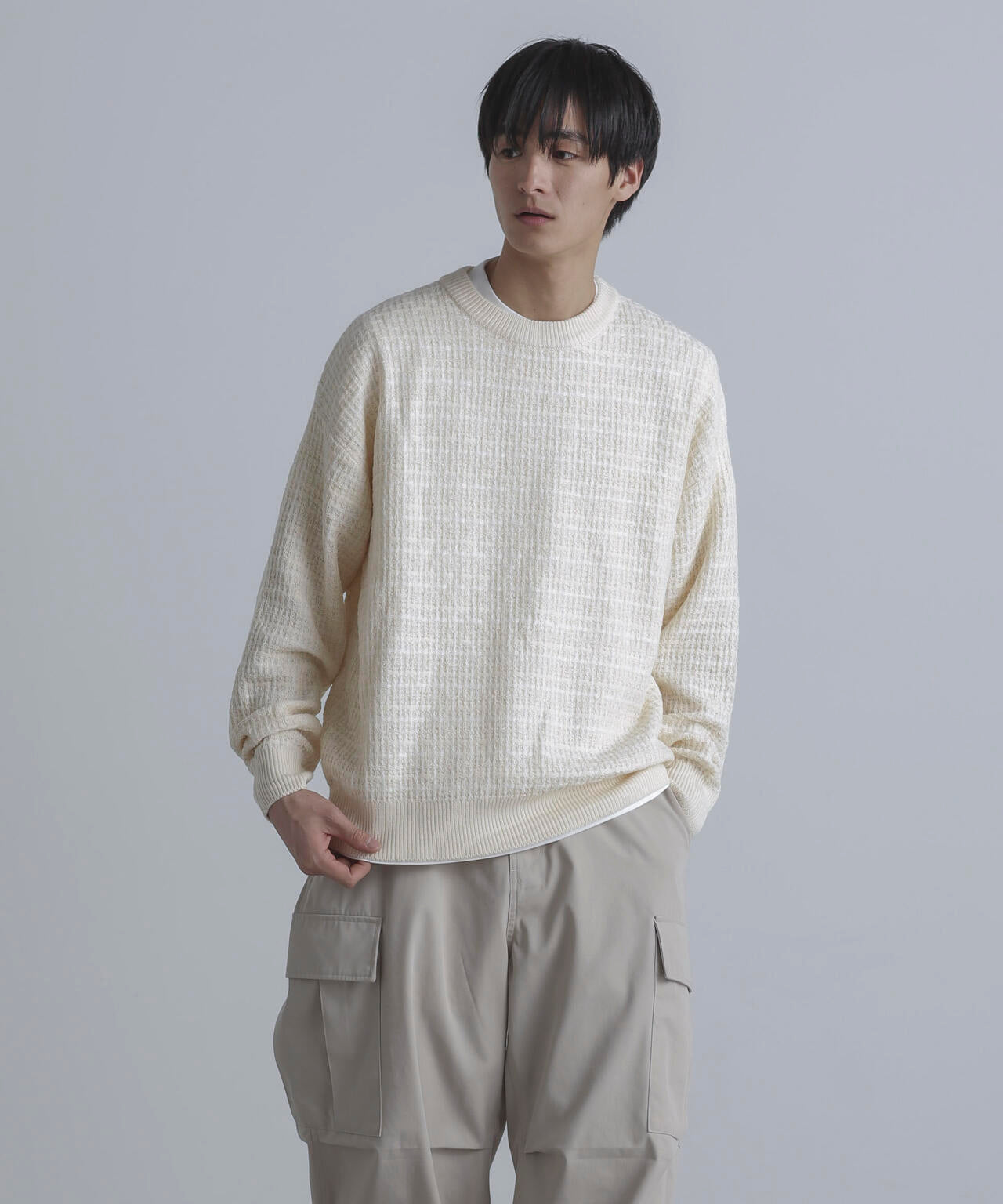 ツィードライクプルオーバーニット 6684122219