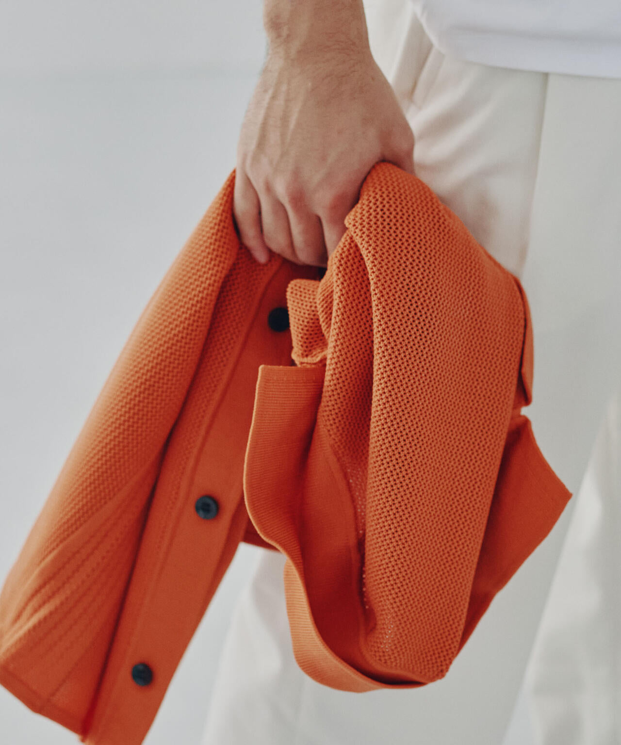 ポリメッシュリラックスオープンカラーニットシャツ 6684122228