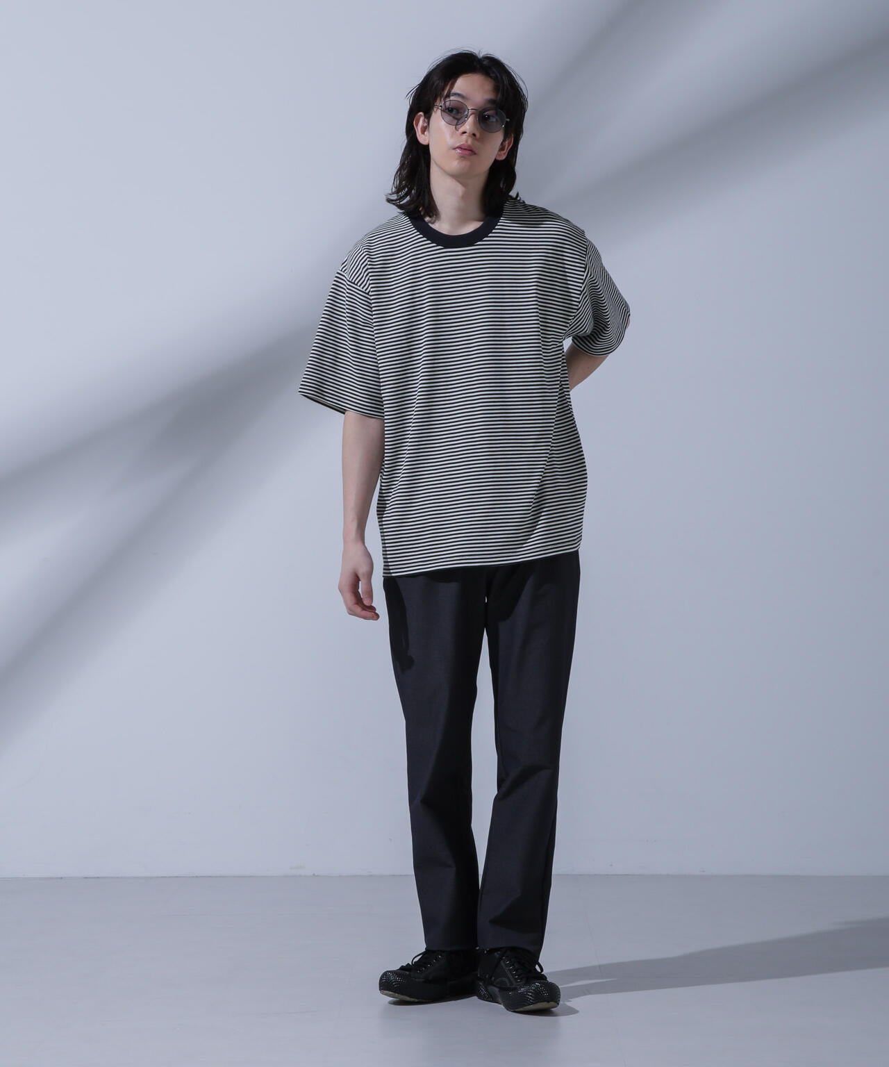 Anti Soaked(R) 汗染み防止 ボーダークルーネックTシャツ 6684124214