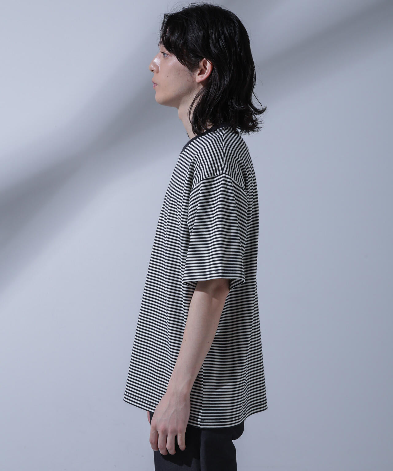 Anti Soaked(R) 汗染み防止 ボーダークルーネックTシャツ 6684124214