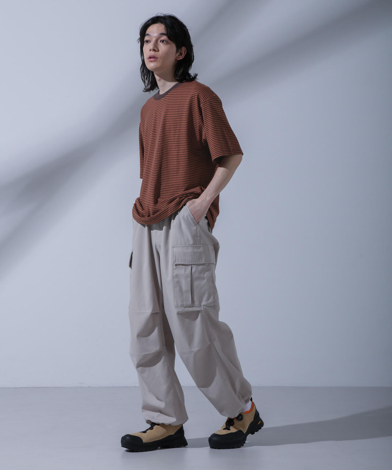 Anti Soaked(R) 汗染み防止 ボーダークルーネックTシャツ 6684124214