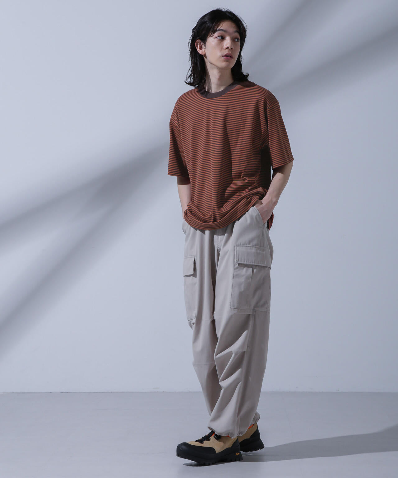 Anti Soaked(R) 汗染み防止 ボーダークルーネックTシャツ 6684124214