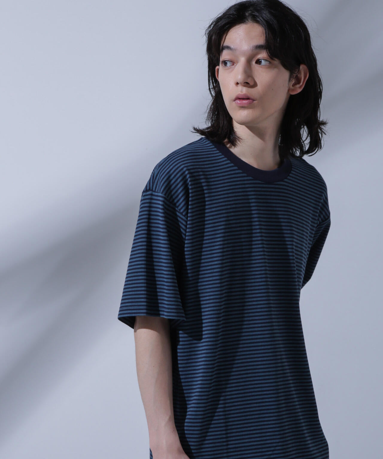 Anti Soaked(R) 汗染み防止 ボーダークルーネックTシャツ 6684124214