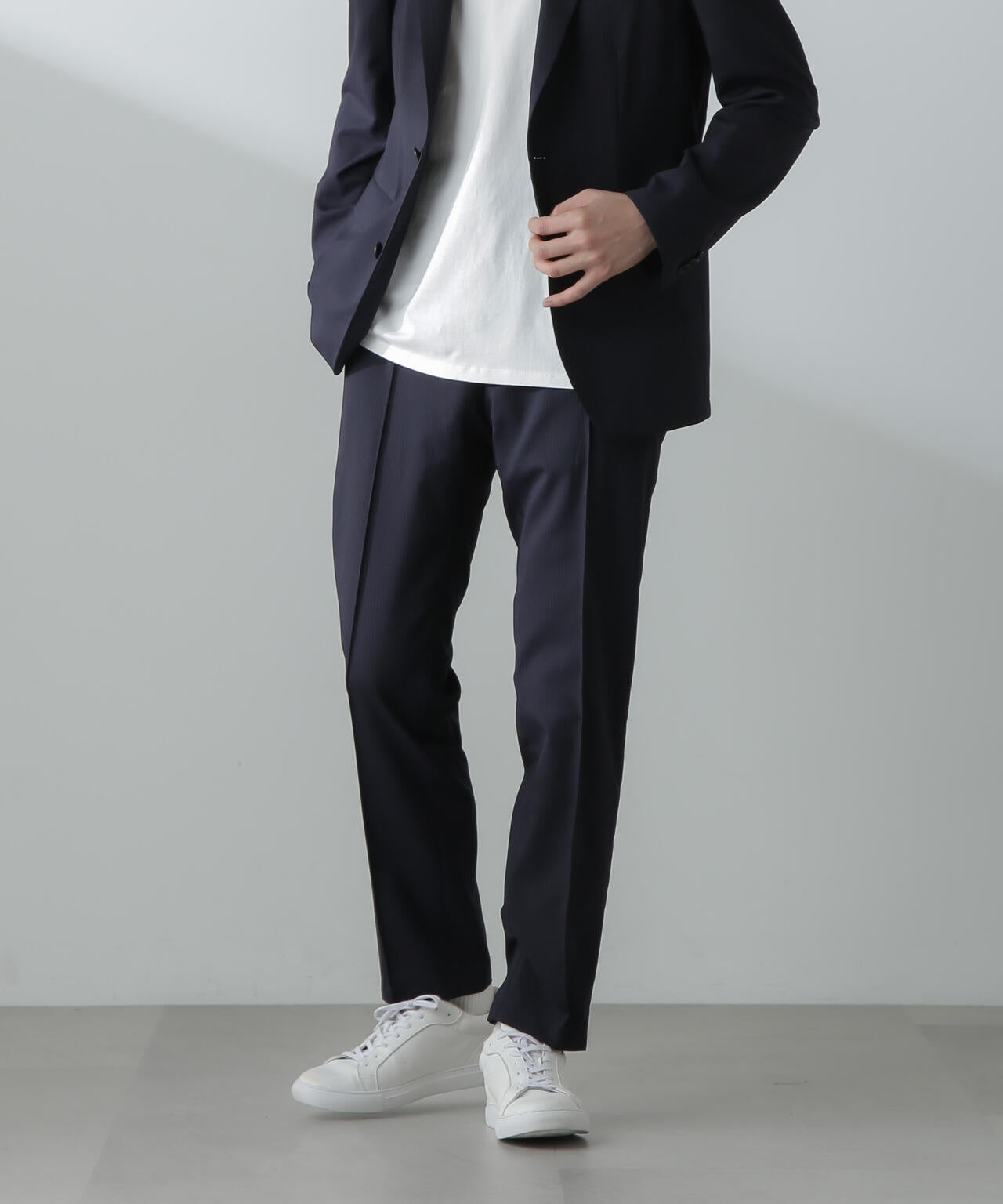 「N TROUSERS」サマーウールTWストライプパンツ(セットアップ可) 6684129202