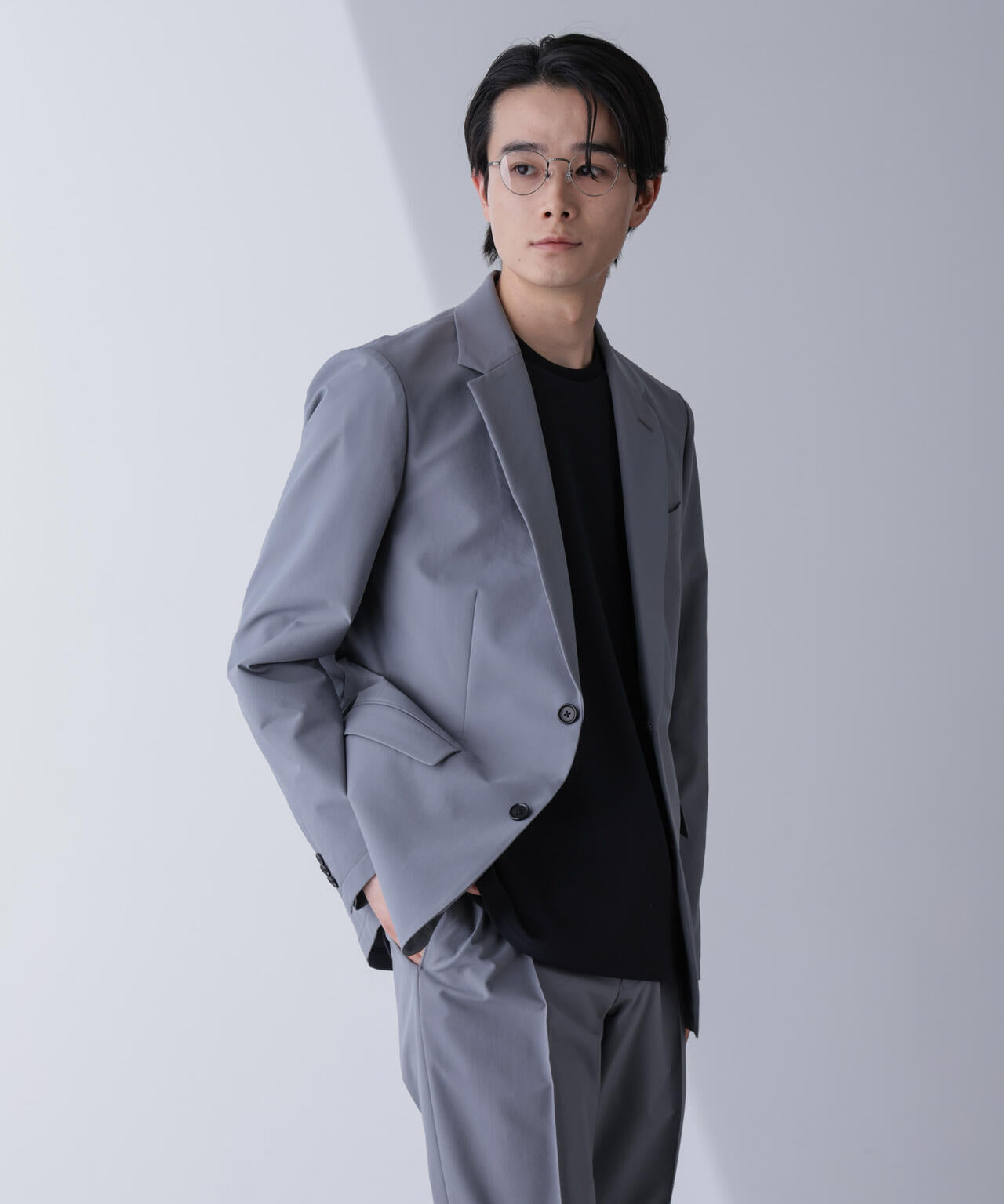 「N JACKET PREMIUM」TEXBRID(R)撥水ウラドットストレッチジャケット(セットアップ可) 6684217201