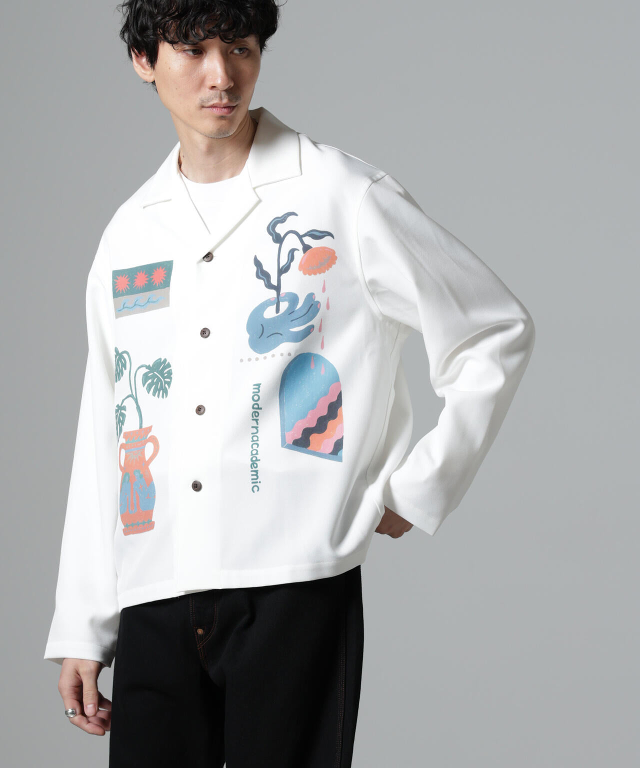 「Toyameg」modern academic オールインプリントブルゾン 6684220230