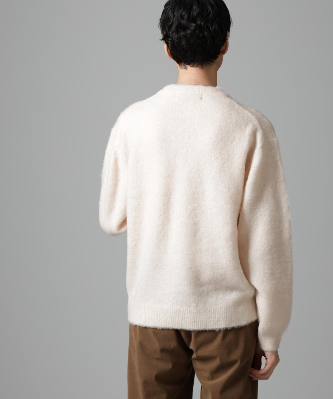 モヘヤブレンド起毛クルーネックニット 6684222257