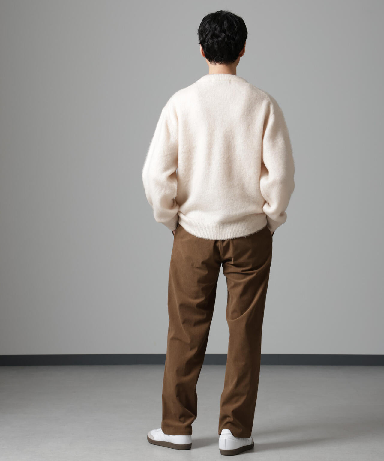 モヘヤブレンド起毛クルーネックニット 6684222257