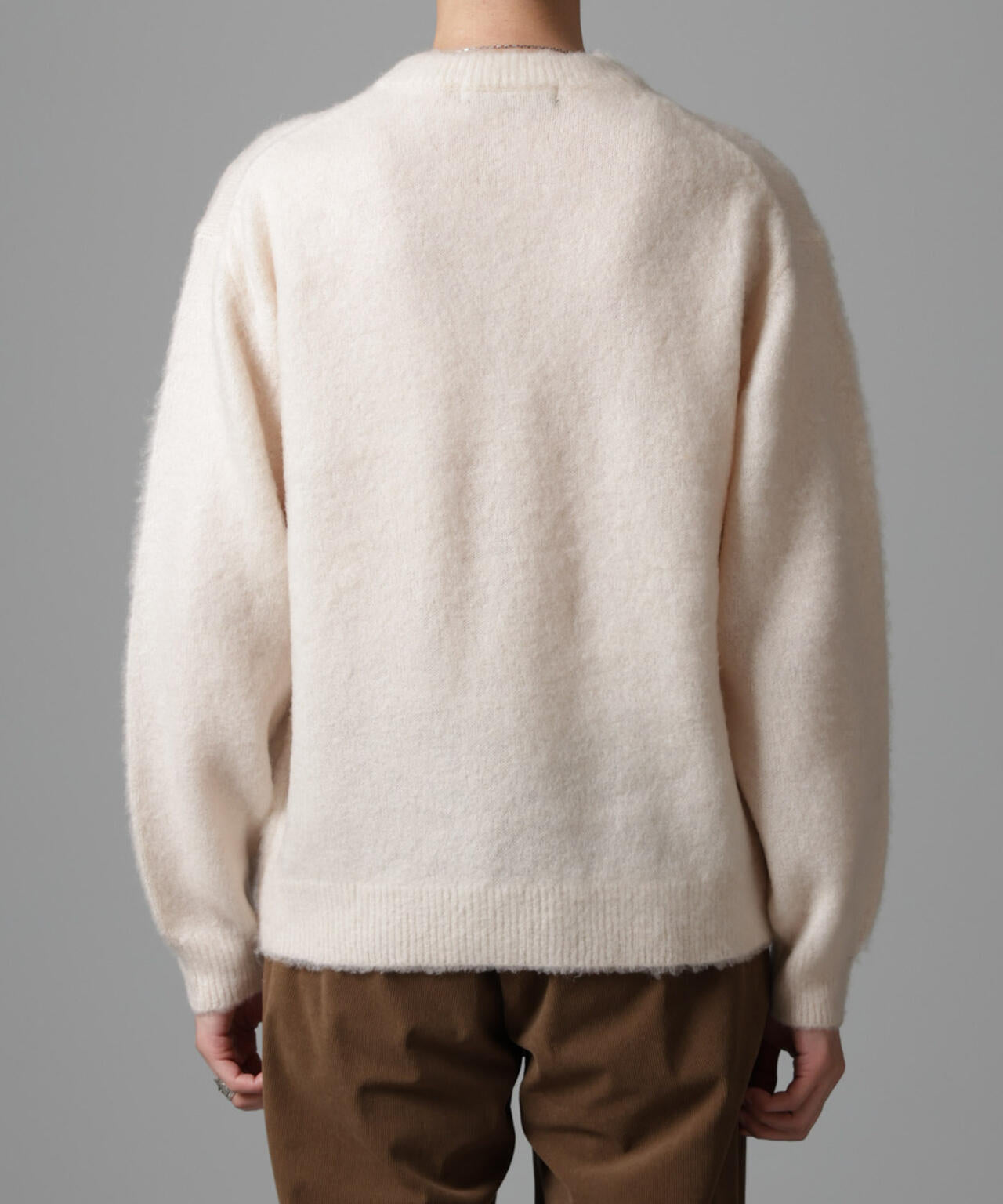 モヘヤブレンド起毛クルーネックニット 6684222257