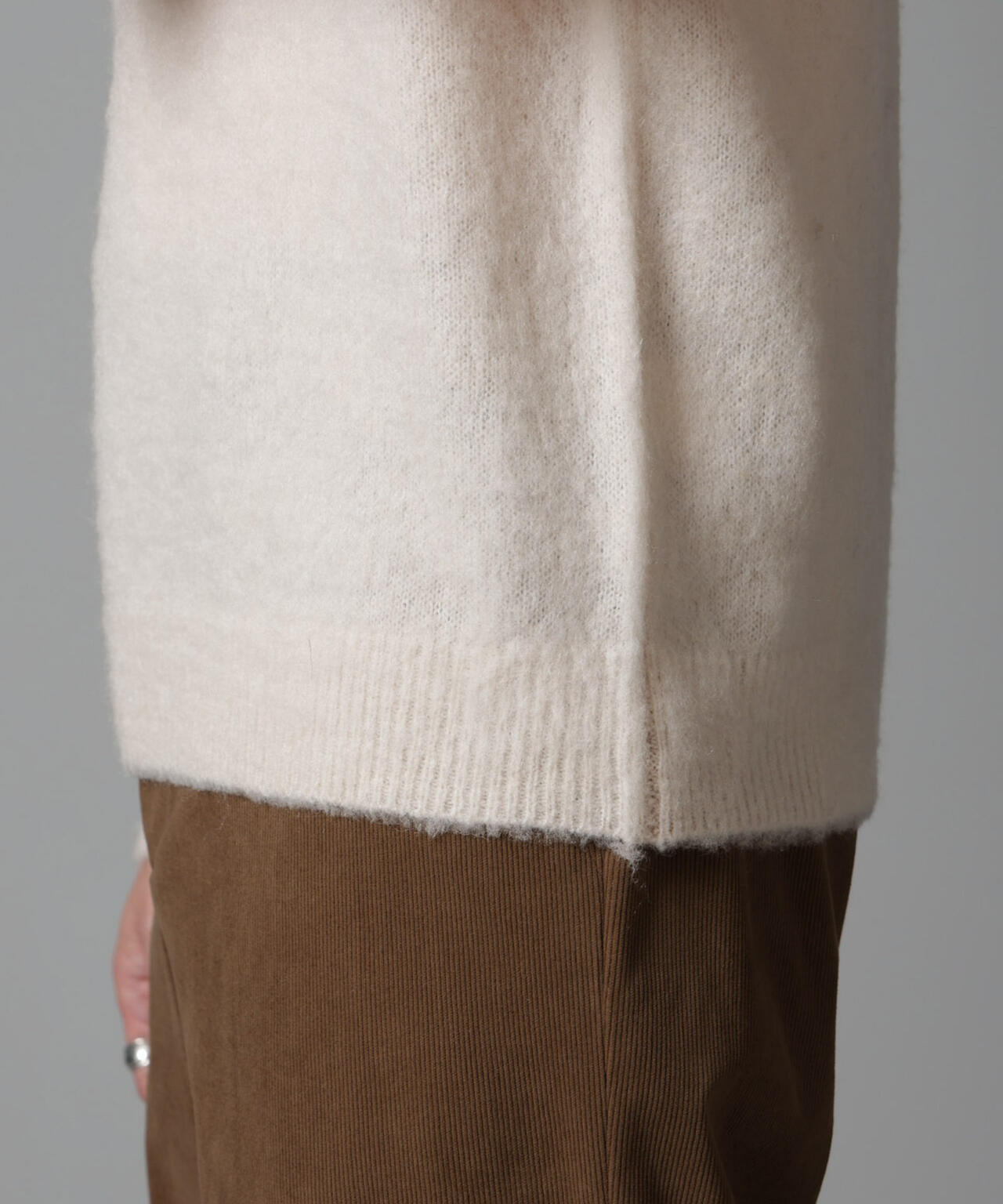 モヘヤブレンド起毛クルーネックニット 6684222257