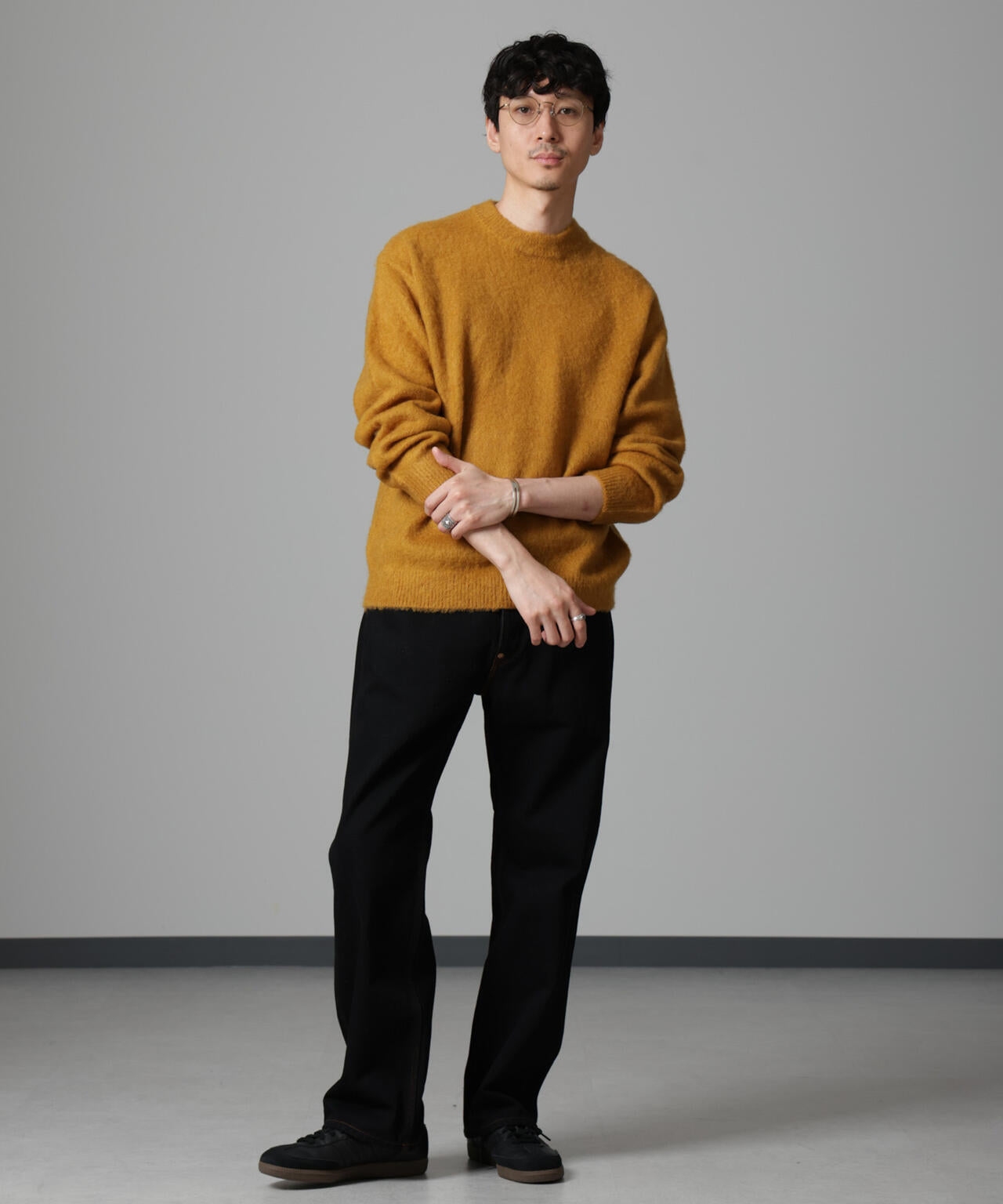 モヘヤブレンド起毛クルーネックニット 6684222257