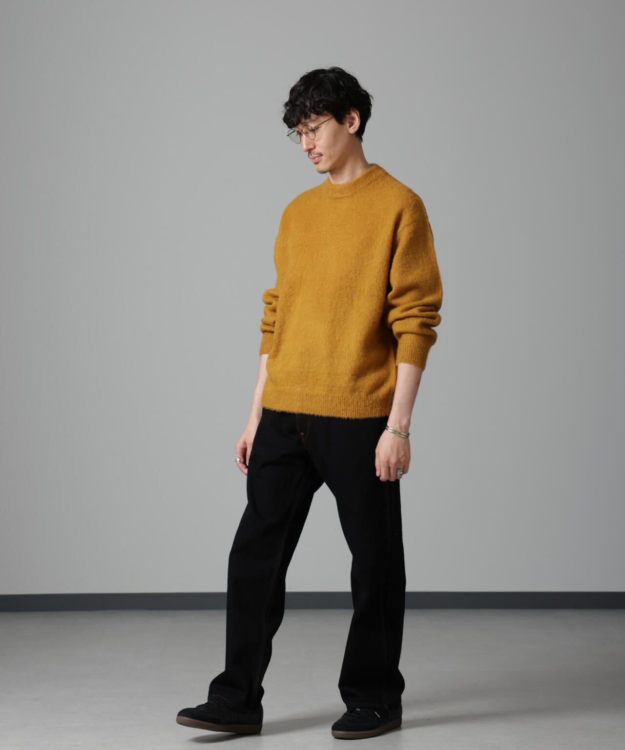 モヘヤブレンド起毛クルーネックニット 6684222257