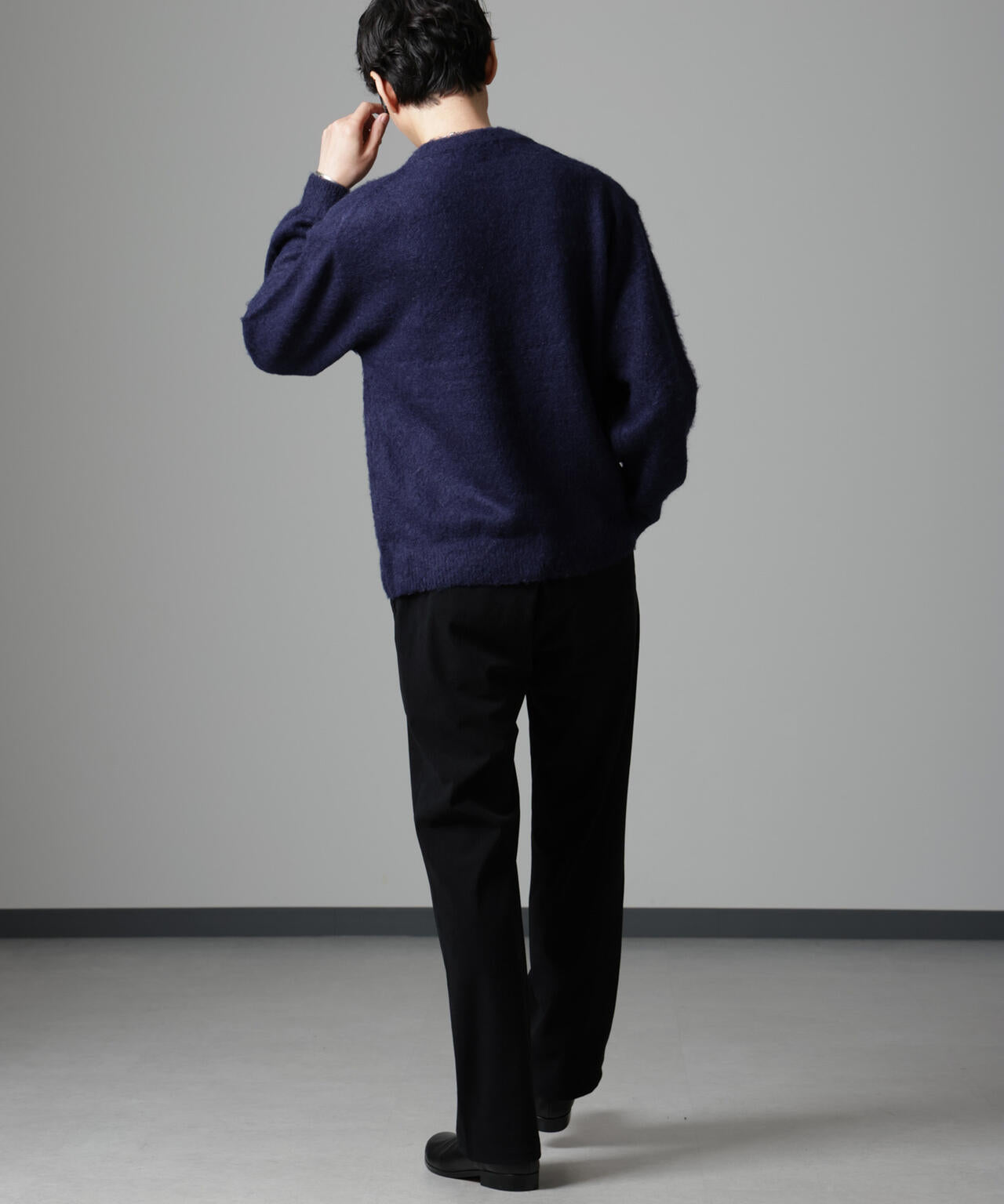 モヘヤブレンド起毛クルーネックニット 6684222257