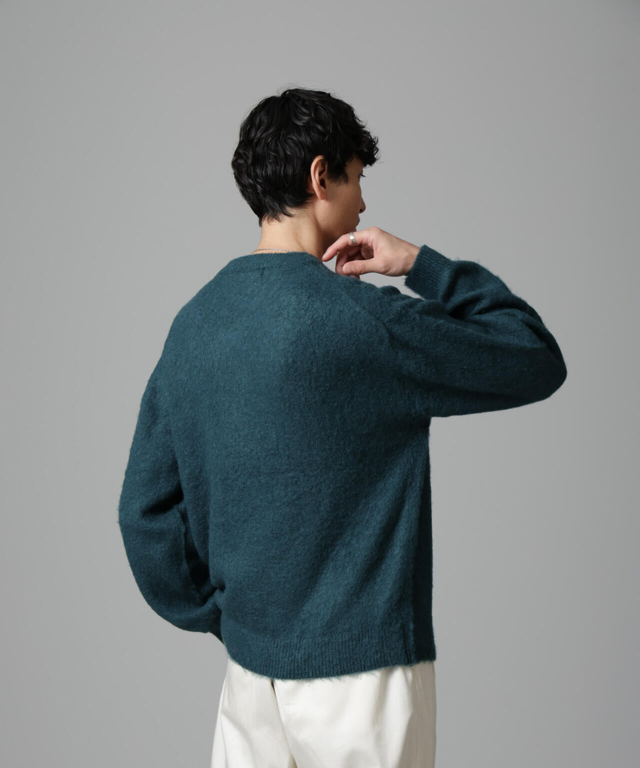 モヘヤブレンド起毛クルーネックニット 6684222257